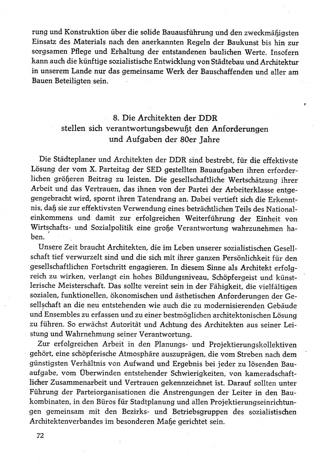Dokumente der Sozialistischen Einheitspartei Deutschlands (SED) [Deutsche Demokratische Republik (DDR)] 1982-1983, Seite 72 (Dok. SED DDR 1982-1983, S. 72)