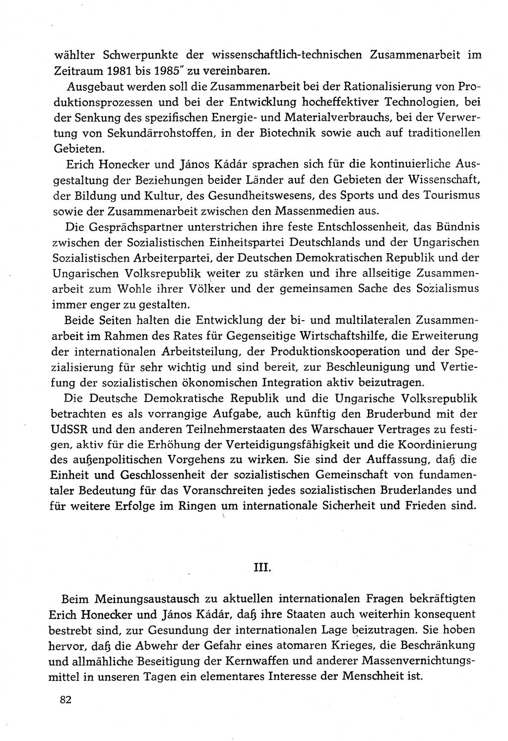 Dokumente der Sozialistischen Einheitspartei Deutschlands (SED) [Deutsche Demokratische Republik (DDR)] 1982-1983, Seite 82 (Dok. SED DDR 1982-1983, S. 82)