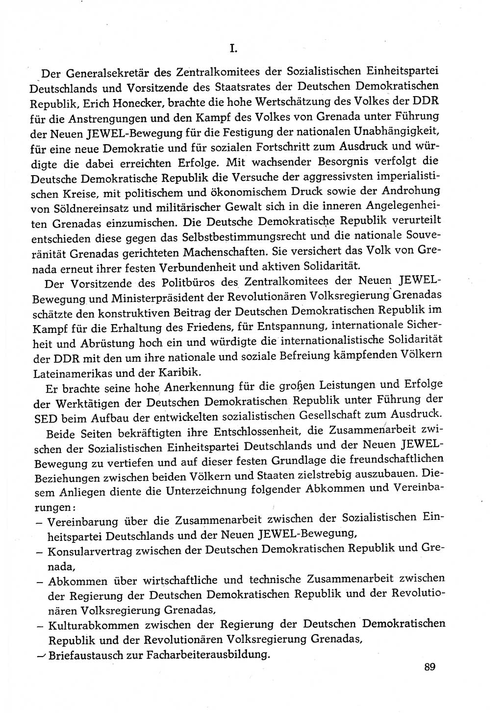 Dokumente der Sozialistischen Einheitspartei Deutschlands (SED) [Deutsche Demokratische Republik (DDR)] 1982-1983, Seite 89 (Dok. SED DDR 1982-1983, S. 89)