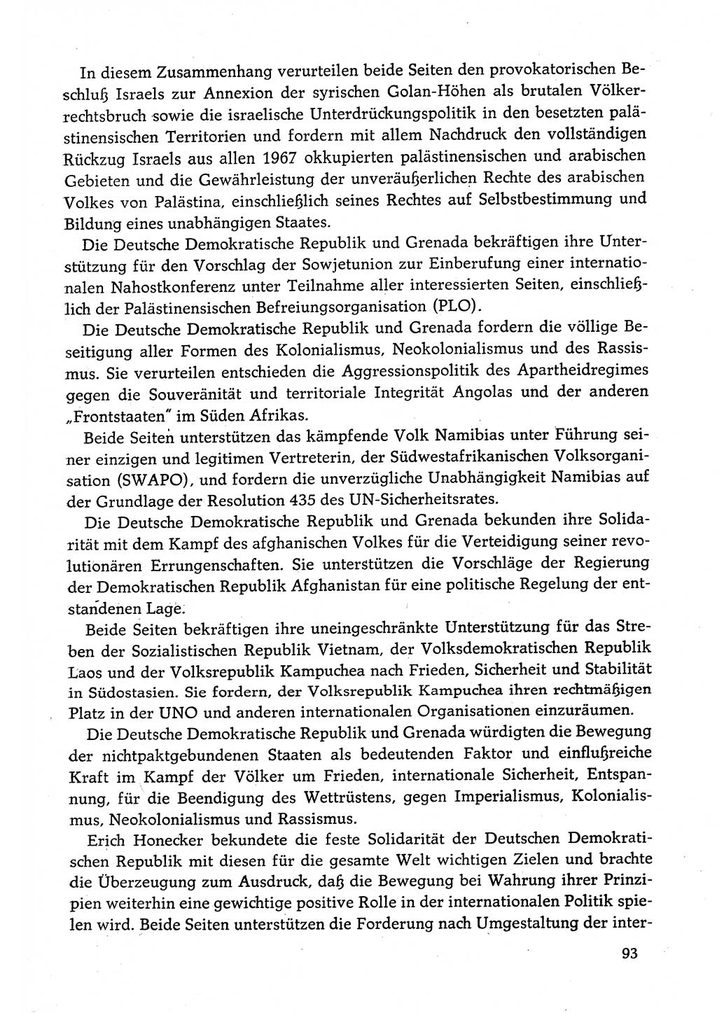 Dokumente der Sozialistischen Einheitspartei Deutschlands (SED) [Deutsche Demokratische Republik (DDR)] 1982-1983, Seite 93 (Dok. SED DDR 1982-1983, S. 93)