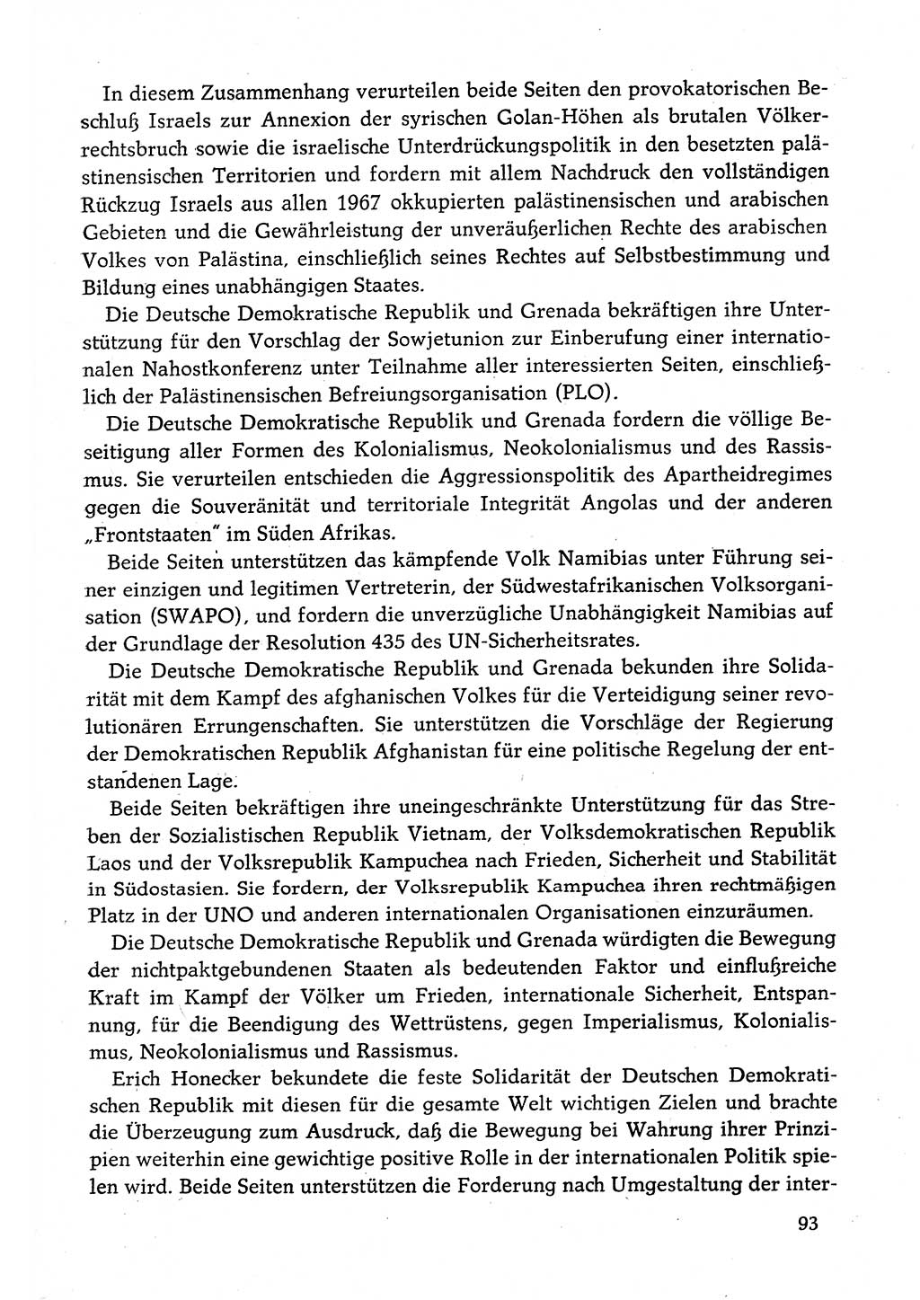 Dokumente der Sozialistischen Einheitspartei Deutschlands (SED) [Deutsche Demokratische Republik (DDR)] 1982-1983, Seite 93 (Dok. SED DDR 1982-1983, S. 93)