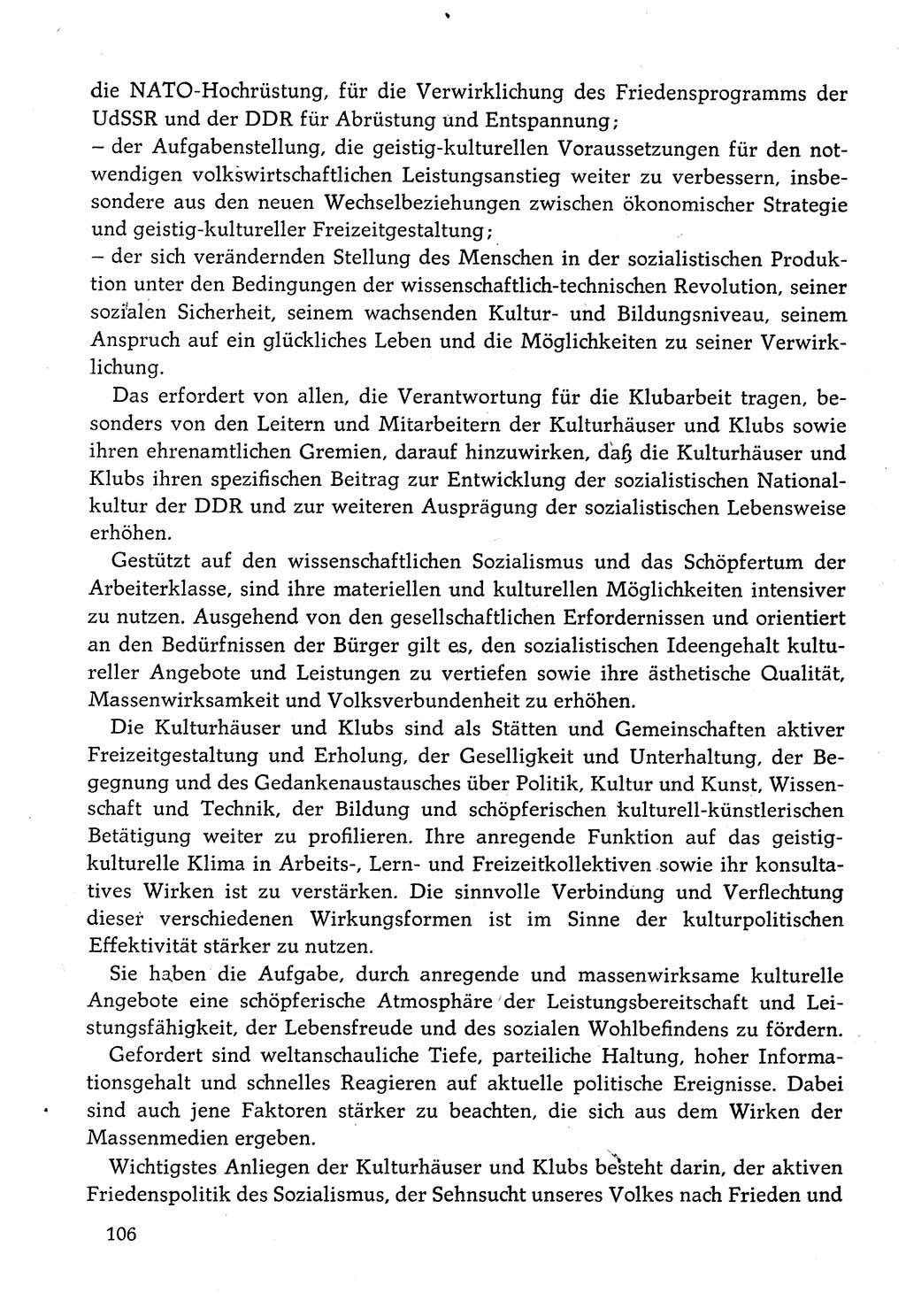 Dokumente der Sozialistischen Einheitspartei Deutschlands (SED) [Deutsche Demokratische Republik (DDR)] 1982-1983, Seite 106 (Dok. SED DDR 1982-1983, S. 106)
