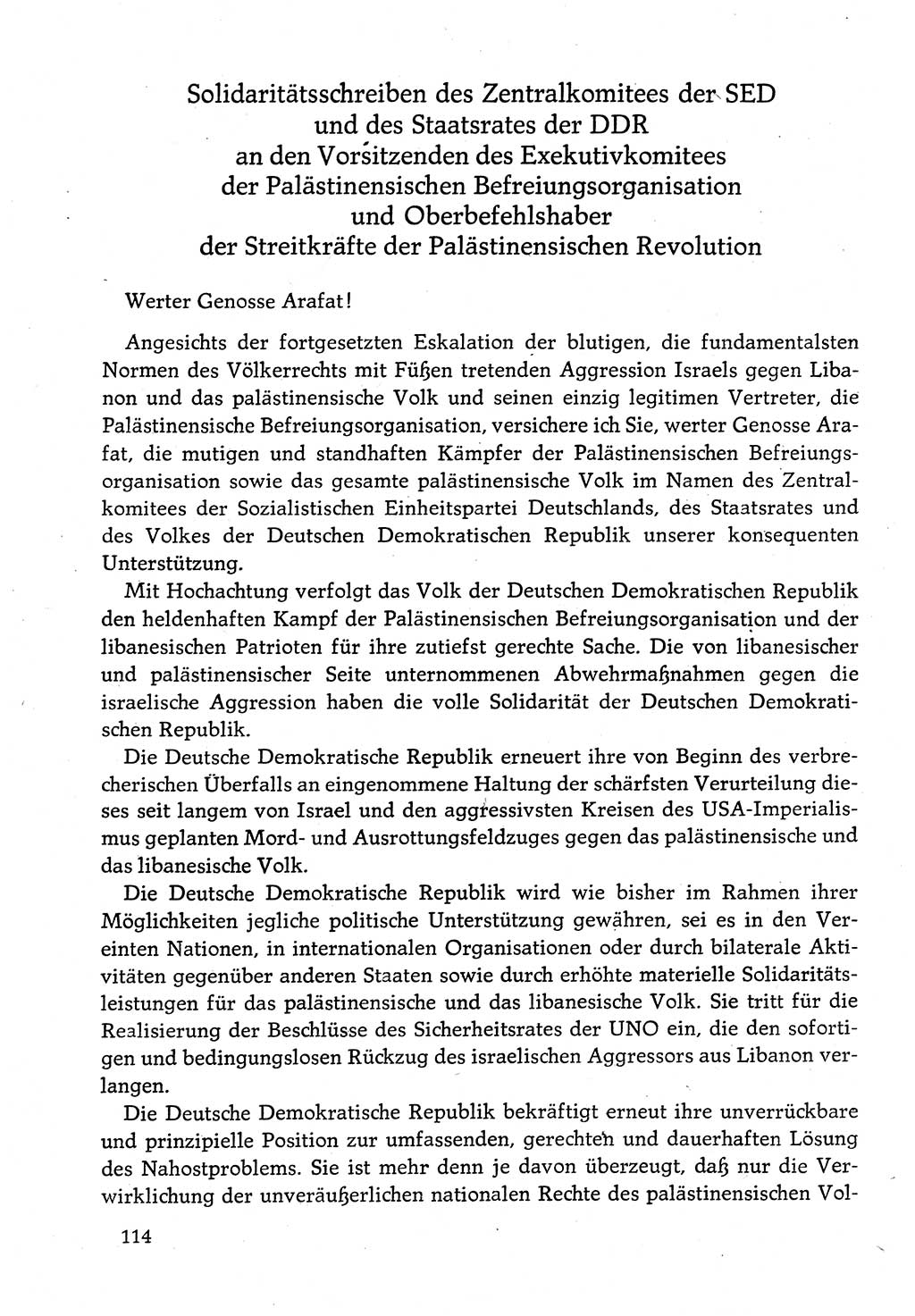Dokumente der Sozialistischen Einheitspartei Deutschlands (SED) [Deutsche Demokratische Republik (DDR)] 1982-1983, Seite 114 (Dok. SED DDR 1982-1983, S. 114)