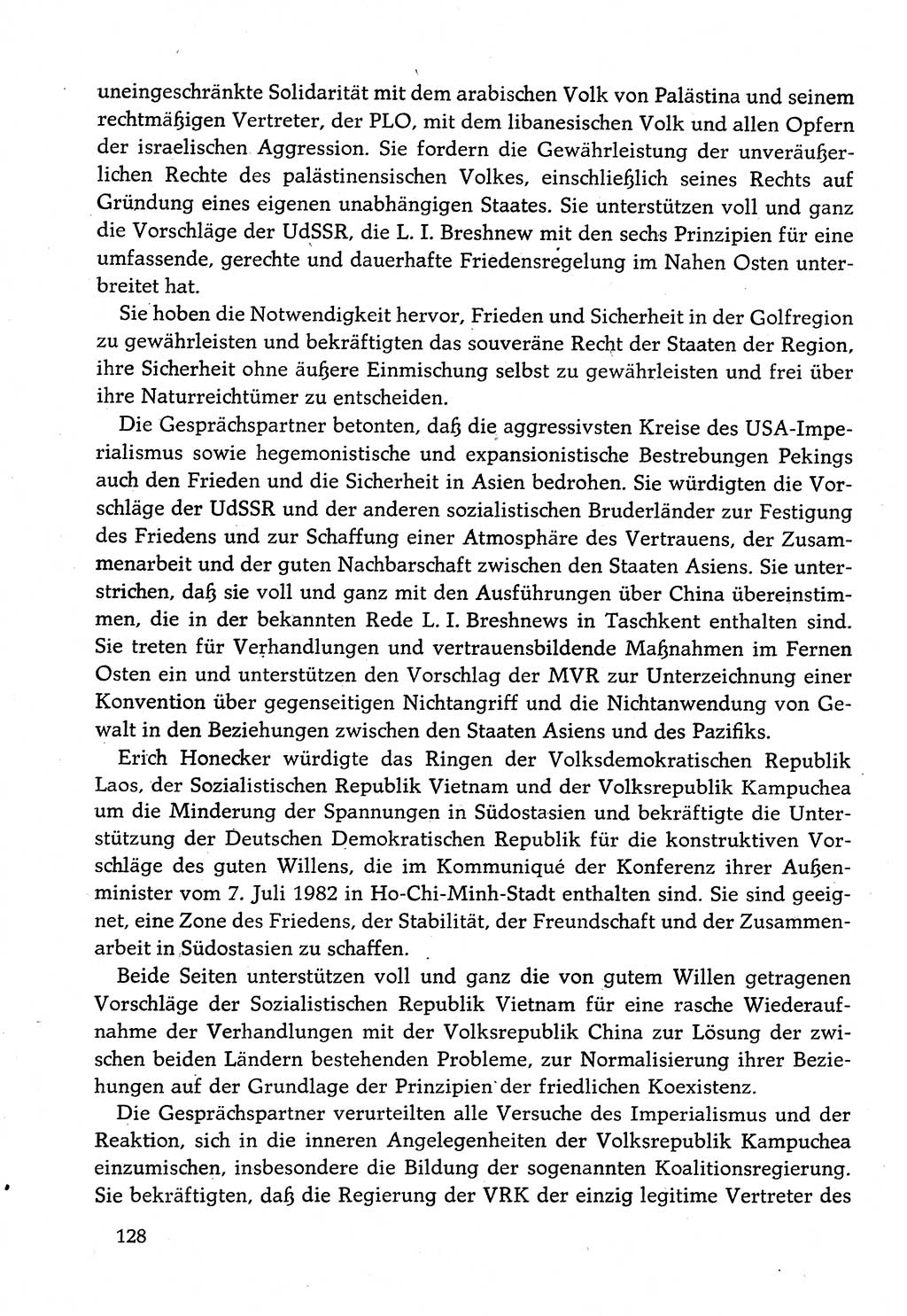 Dokumente der Sozialistischen Einheitspartei Deutschlands (SED) [Deutsche Demokratische Republik (DDR)] 1982-1983, Seite 128 (Dok. SED DDR 1982-1983, S. 128)