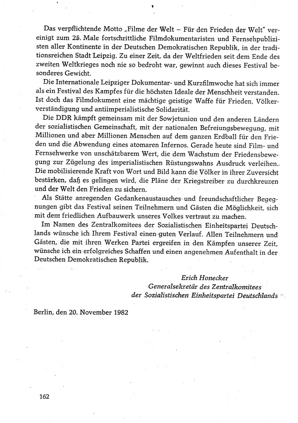 Dokumente der Sozialistischen Einheitspartei Deutschlands (SED) [Deutsche Demokratische Republik (DDR)] 1982-1983, Seite 162 (Dok. SED DDR 1982-1983, S. 162)