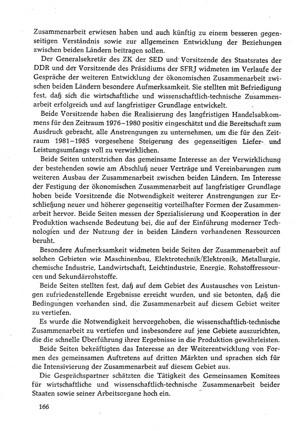 Dokumente der Sozialistischen Einheitspartei Deutschlands (SED) [Deutsche Demokratische Republik (DDR)] 1982-1983, Seite 166 (Dok. SED DDR 1982-1983, S. 166)