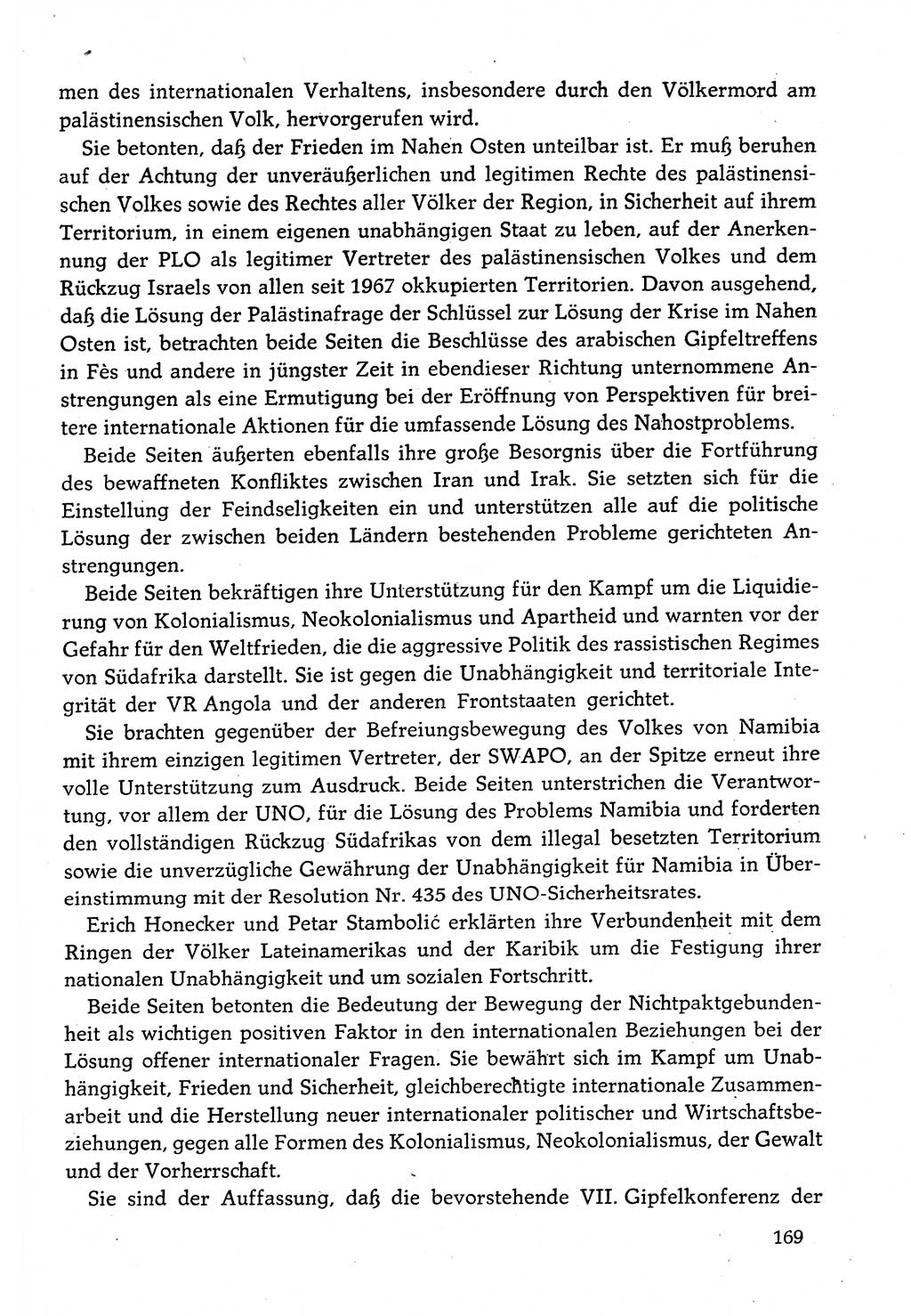 Dokumente der Sozialistischen Einheitspartei Deutschlands (SED) [Deutsche Demokratische Republik (DDR)] 1982-1983, Seite 169 (Dok. SED DDR 1982-1983, S. 169)