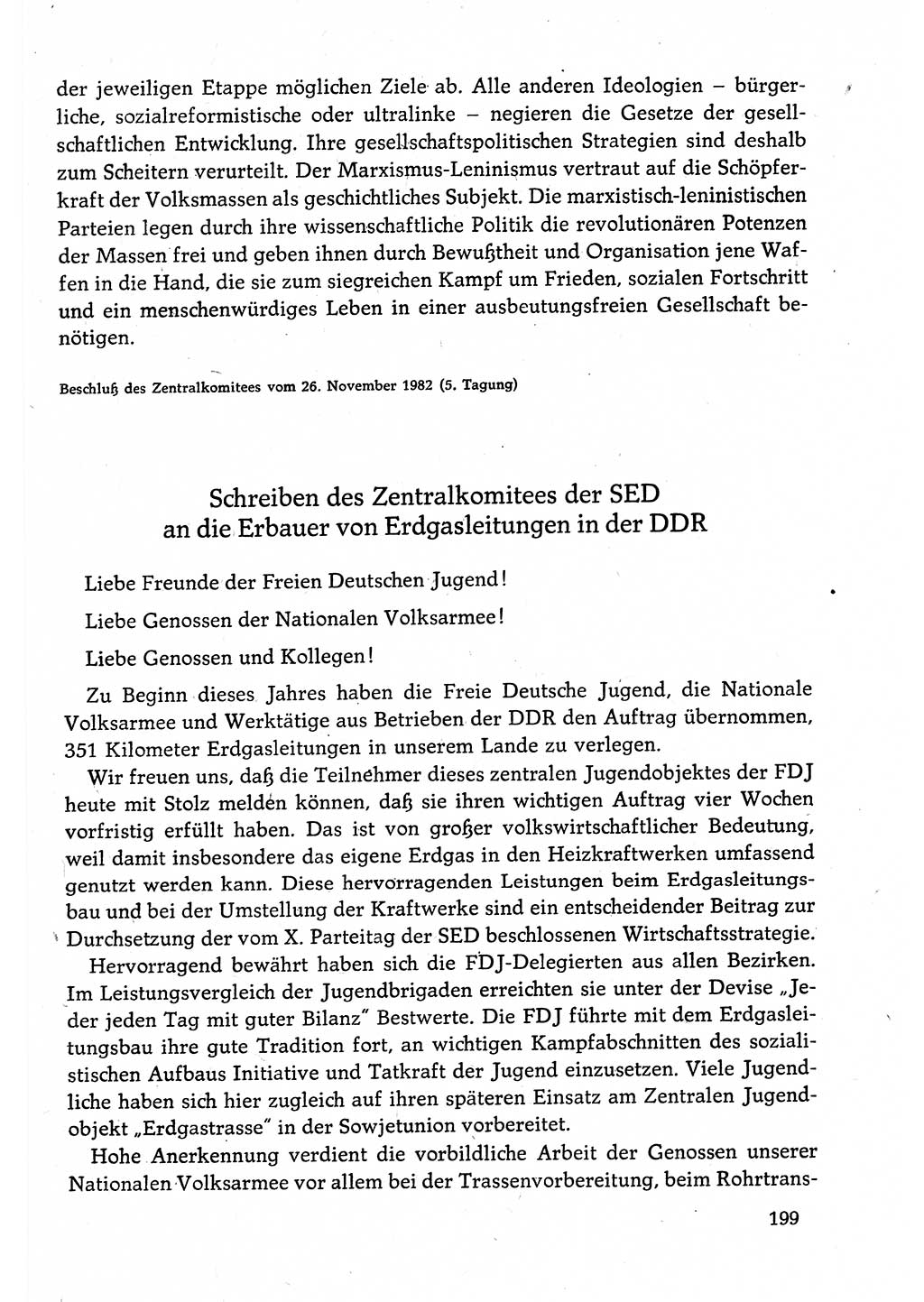 Dokumente der Sozialistischen Einheitspartei Deutschlands (SED) [Deutsche Demokratische Republik (DDR)] 1982-1983, Seite 199 (Dok. SED DDR 1982-1983, S. 199)