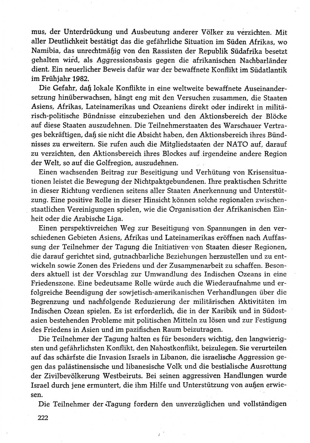 Dokumente der Sozialistischen Einheitspartei Deutschlands (SED) [Deutsche Demokratische Republik (DDR)] 1982-1983, Seite 222 (Dok. SED DDR 1982-1983, S. 222)