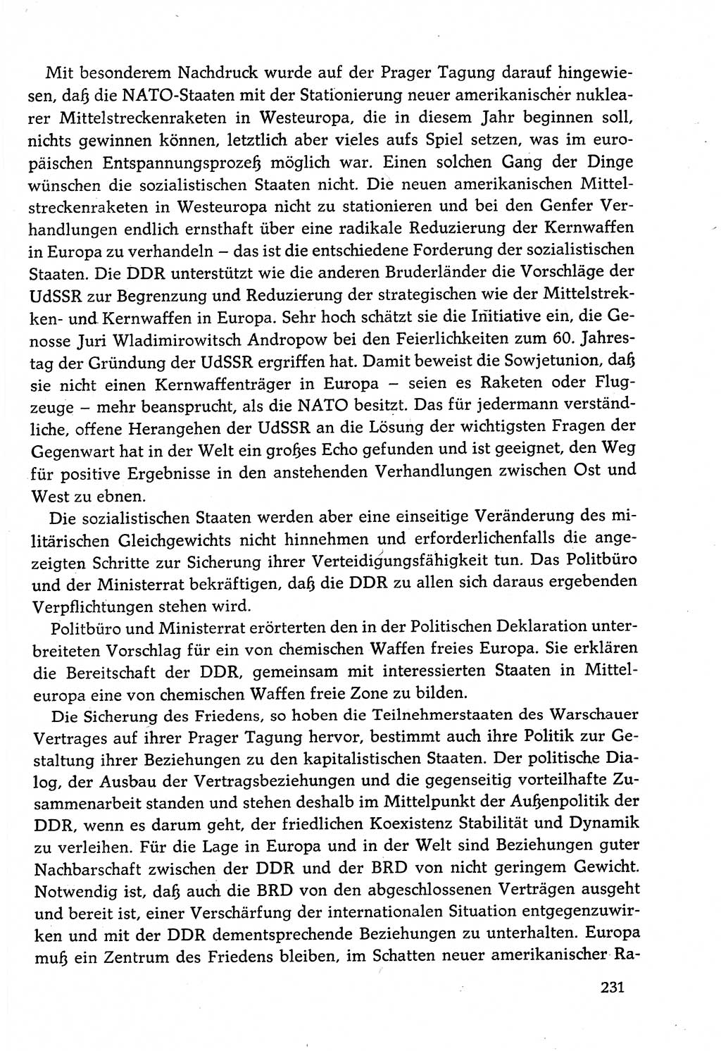 Dokumente der Sozialistischen Einheitspartei Deutschlands (SED) [Deutsche Demokratische Republik (DDR)] 1982-1983, Seite 231 (Dok. SED DDR 1982-1983, S. 231)