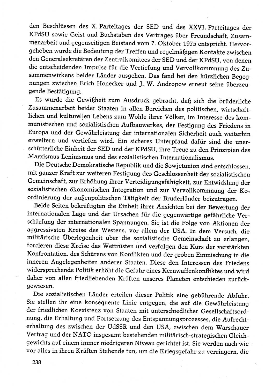 Dokumente der Sozialistischen Einheitspartei Deutschlands (SED) [Deutsche Demokratische Republik (DDR)] 1982-1983, Seite 238 (Dok. SED DDR 1982-1983, S. 238)