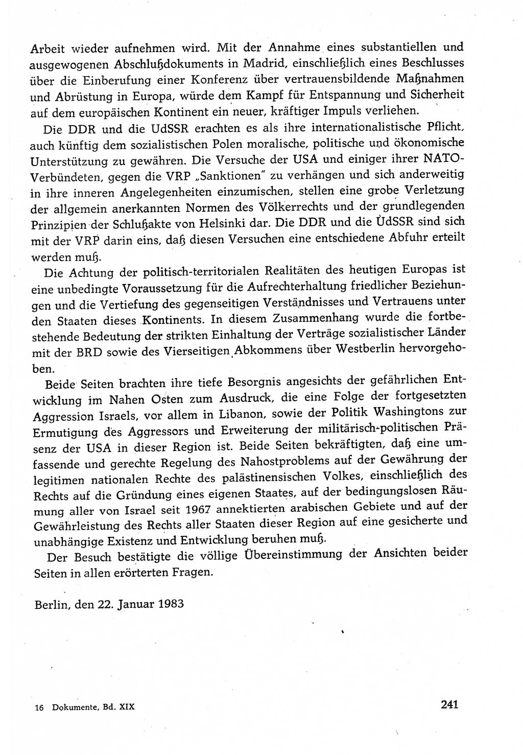 Dokumente der Sozialistischen Einheitspartei Deutschlands (SED) [Deutsche Demokratische Republik (DDR)] 1982-1983, Seite 241 (Dok. SED DDR 1982-1983, S. 241)