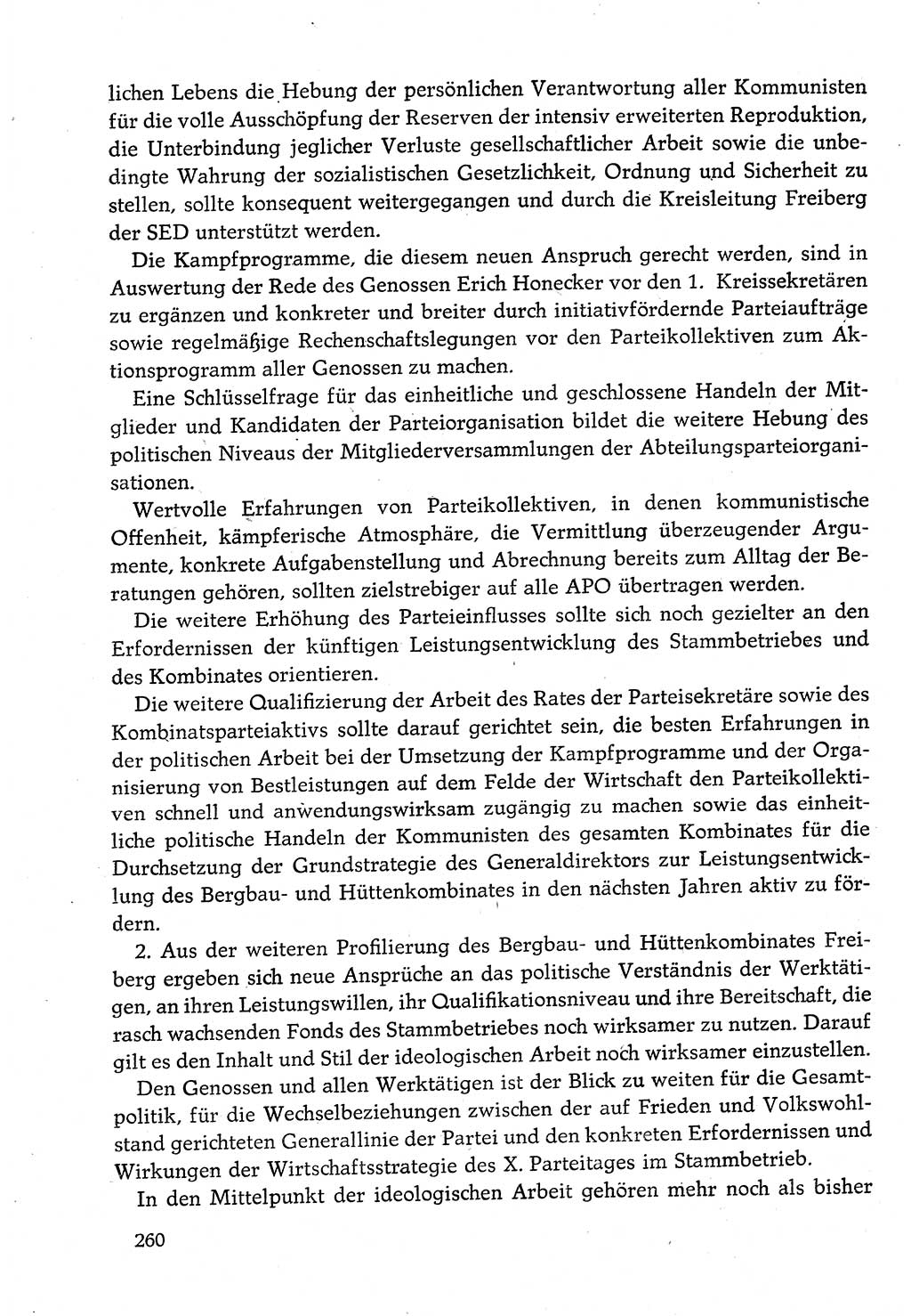 Dokumente der Sozialistischen Einheitspartei Deutschlands (SED) [Deutsche Demokratische Republik (DDR)] 1982-1983, Seite 260 (Dok. SED DDR 1982-1983, S. 260)