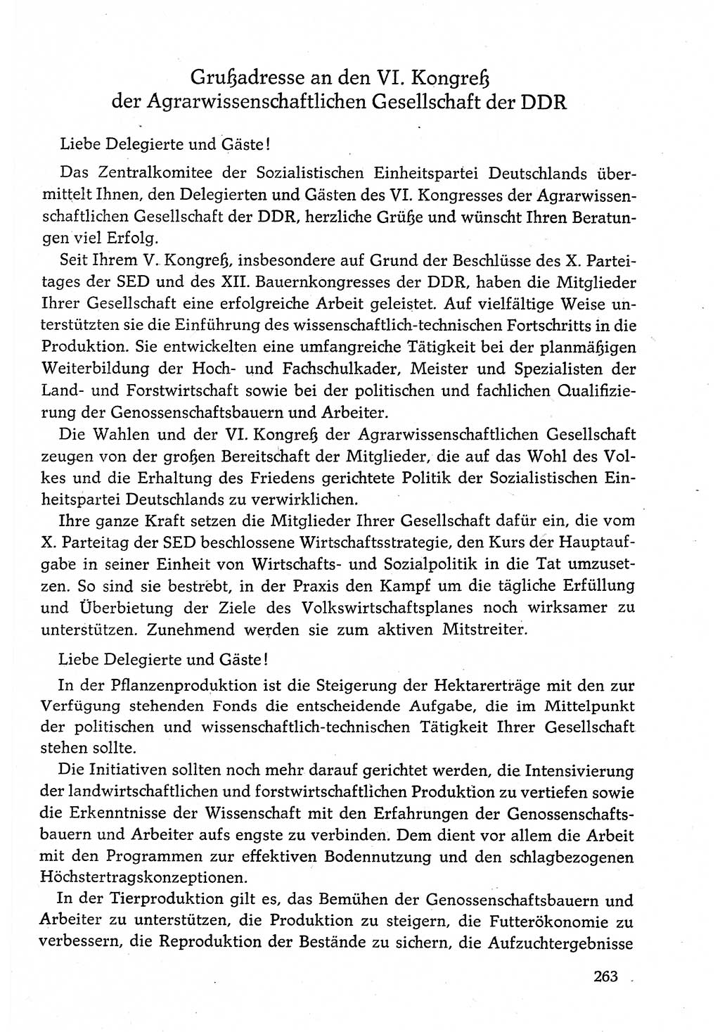 Dokumente der Sozialistischen Einheitspartei Deutschlands (SED) [Deutsche Demokratische Republik (DDR)] 1982-1983, Seite 263 (Dok. SED DDR 1982-1983, S. 263)