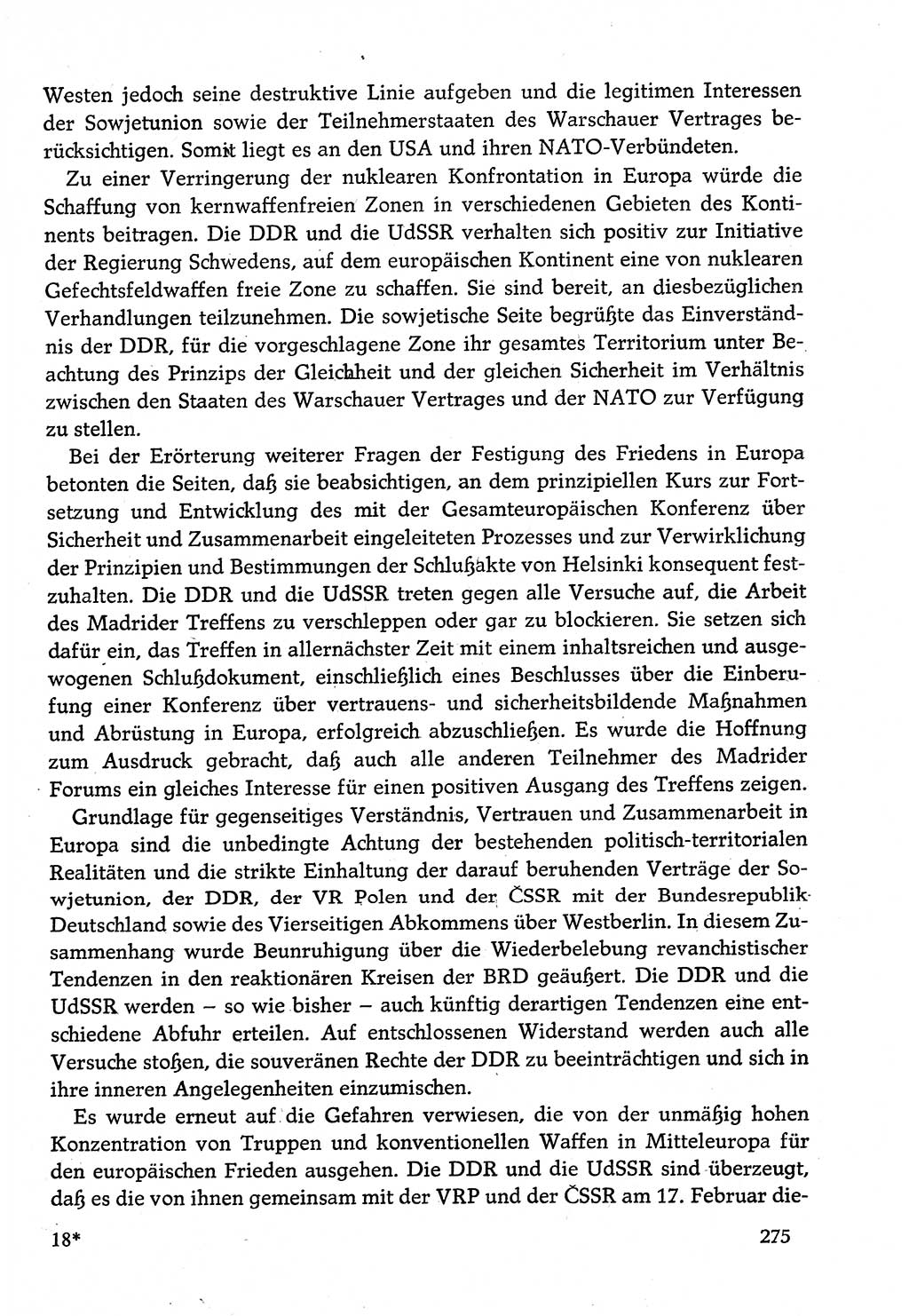 Dokumente der Sozialistischen Einheitspartei Deutschlands (SED) [Deutsche Demokratische Republik (DDR)] 1982-1983, Seite 275 (Dok. SED DDR 1982-1983, S. 275)