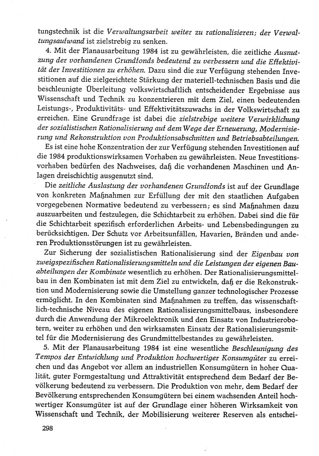 Dokumente der Sozialistischen Einheitspartei Deutschlands (SED) [Deutsche Demokratische Republik (DDR)] 1982-1983, Seite 298 (Dok. SED DDR 1982-1983, S. 298)