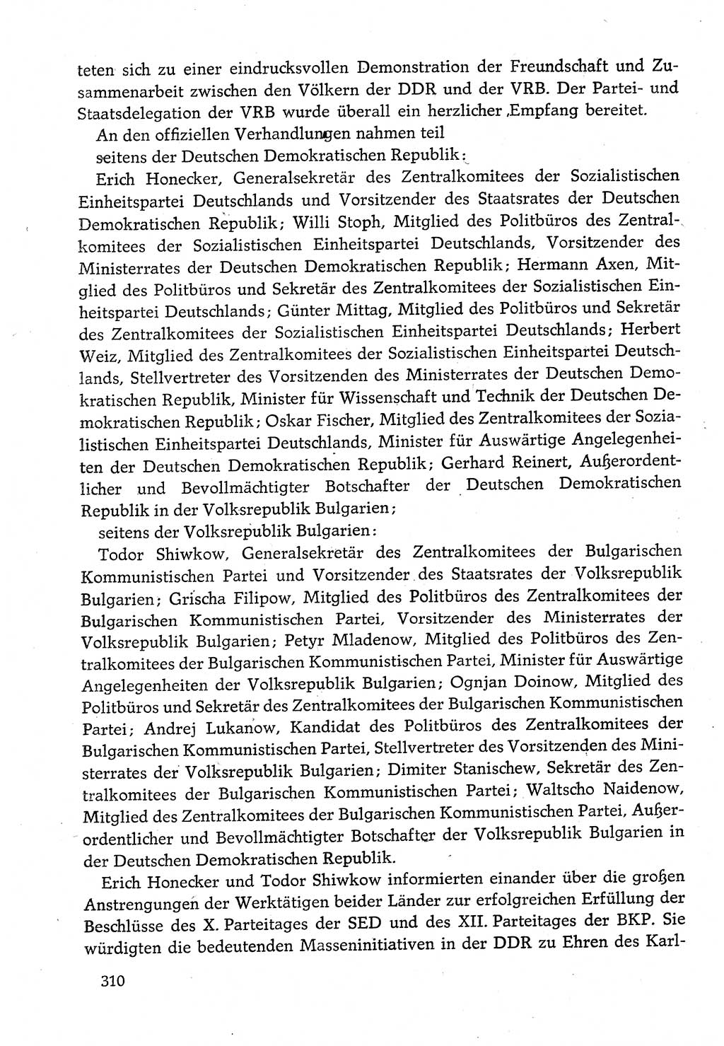 Dokumente der Sozialistischen Einheitspartei Deutschlands (SED) [Deutsche Demokratische Republik (DDR)] 1982-1983, Seite 310 (Dok. SED DDR 1982-1983, S. 310)