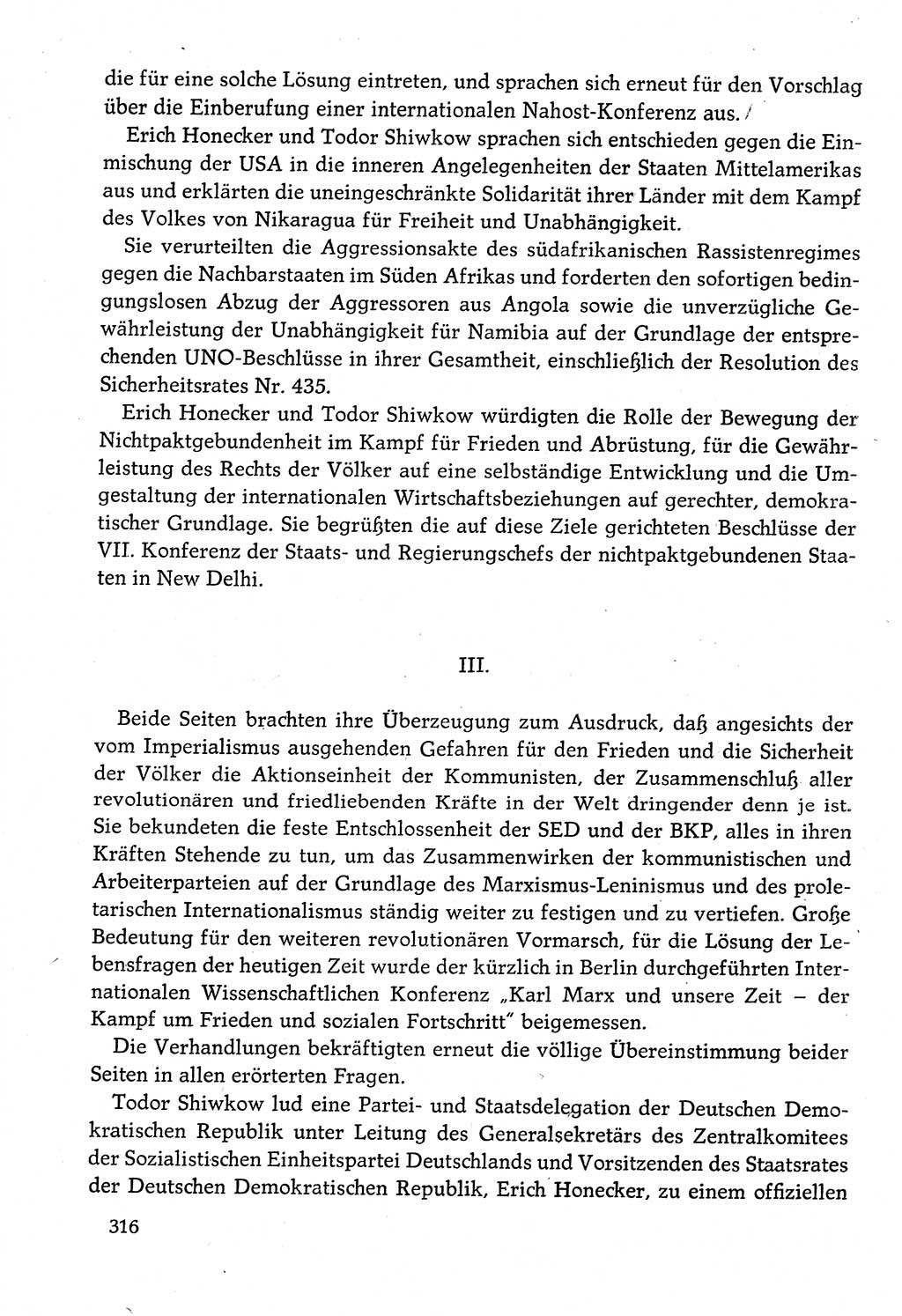 Dokumente der Sozialistischen Einheitspartei Deutschlands (SED) [Deutsche Demokratische Republik (DDR)] 1982-1983, Seite 316 (Dok. SED DDR 1982-1983, S. 316)