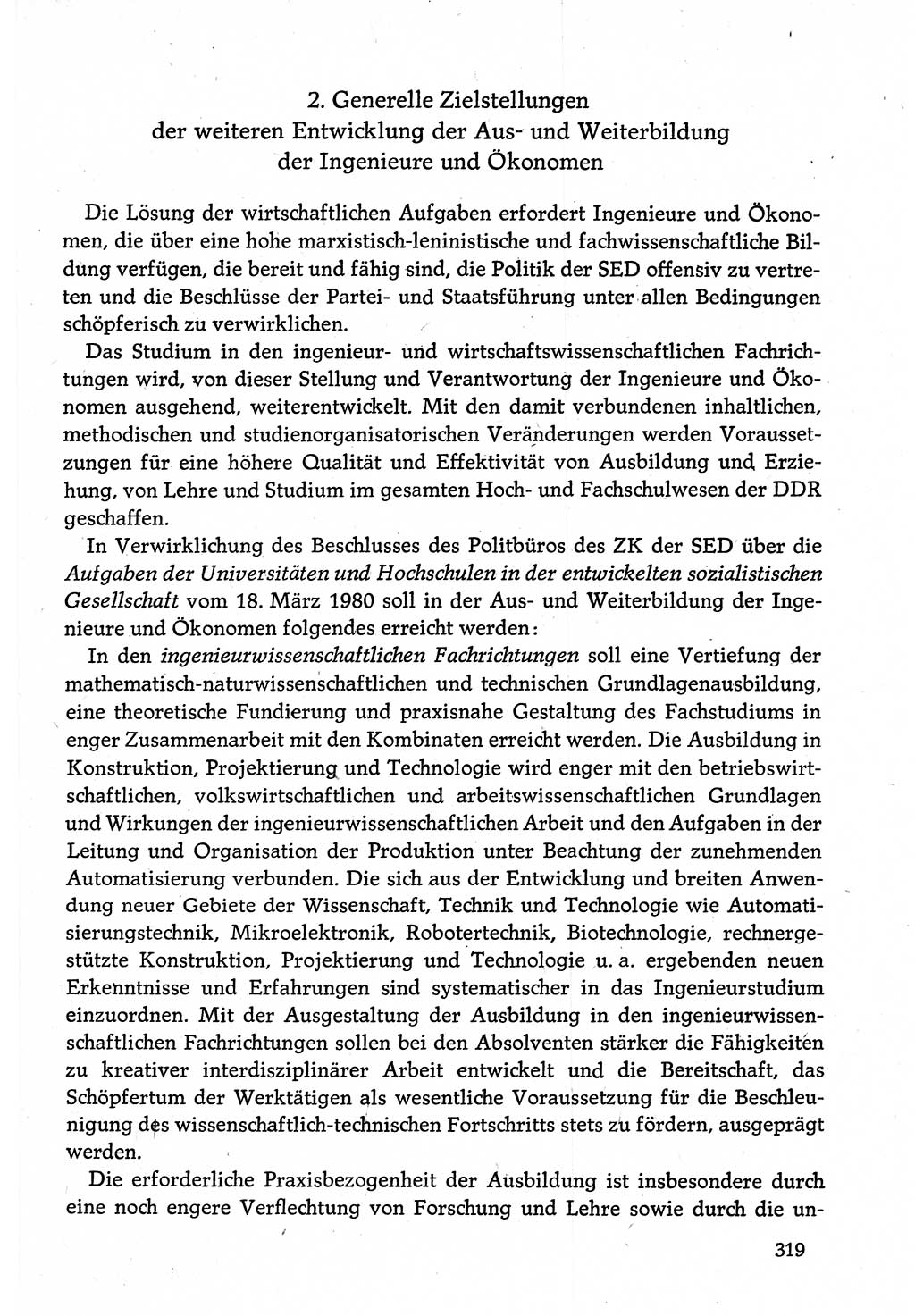 Dokumente der Sozialistischen Einheitspartei Deutschlands (SED) [Deutsche Demokratische Republik (DDR)] 1982-1983, Seite 319 (Dok. SED DDR 1982-1983, S. 319)