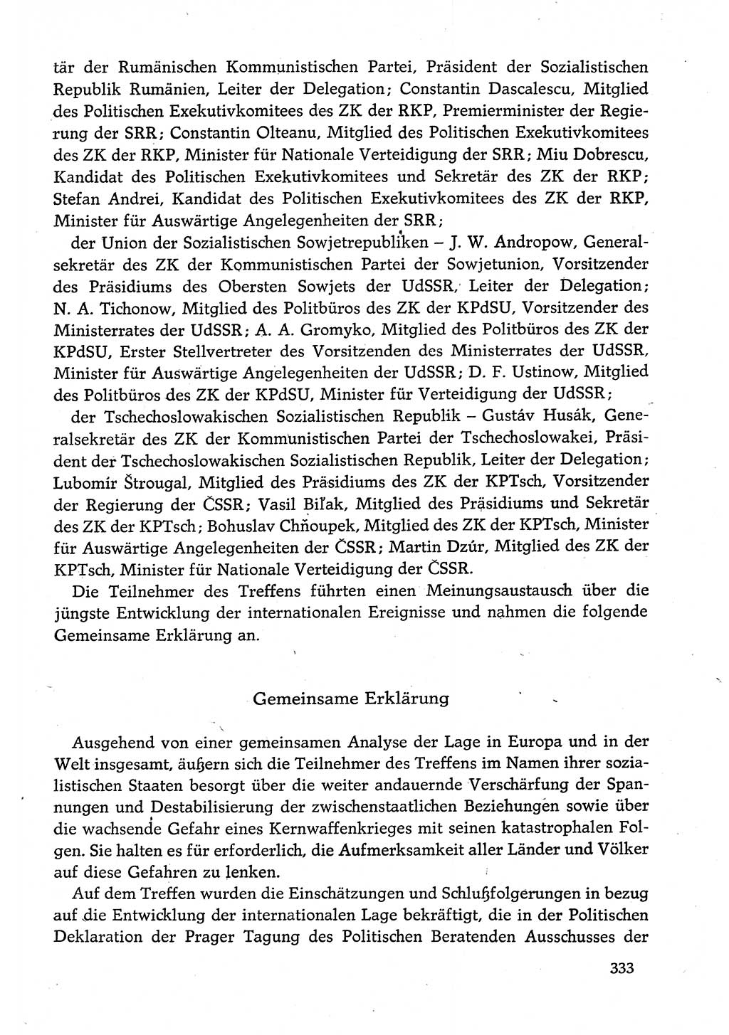 Dokumente der Sozialistischen Einheitspartei Deutschlands (SED) [Deutsche Demokratische Republik (DDR)] 1982-1983, Seite 333 (Dok. SED DDR 1982-1983, S. 333)