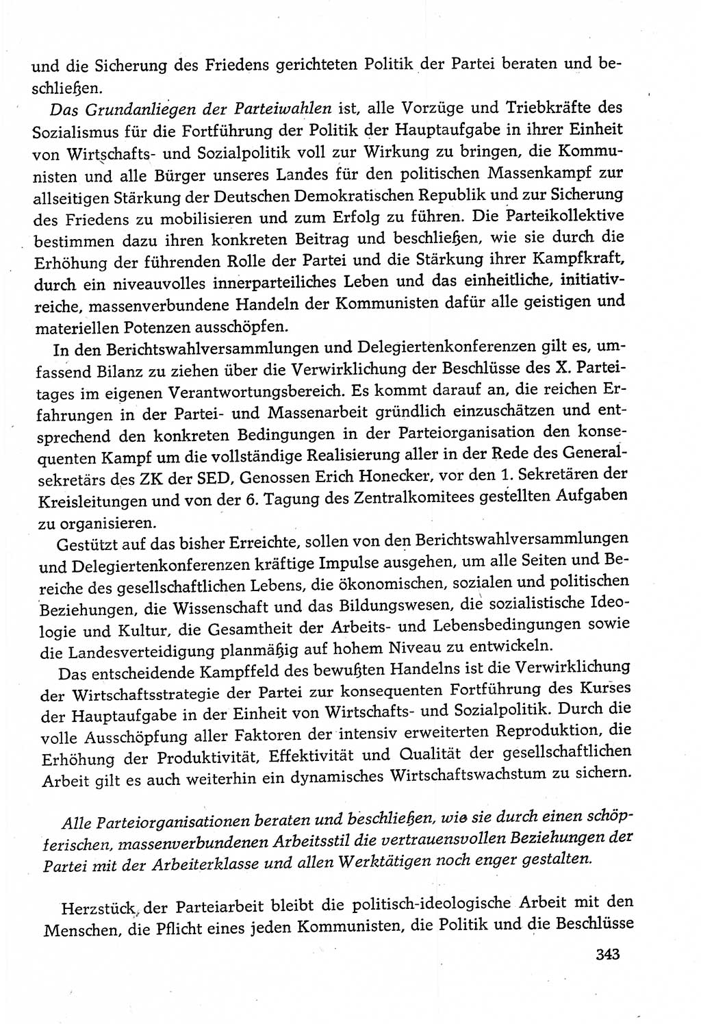 Dokumente der Sozialistischen Einheitspartei Deutschlands (SED) [Deutsche Demokratische Republik (DDR)] 1982-1983, Seite 343 (Dok. SED DDR 1982-1983, S. 343)