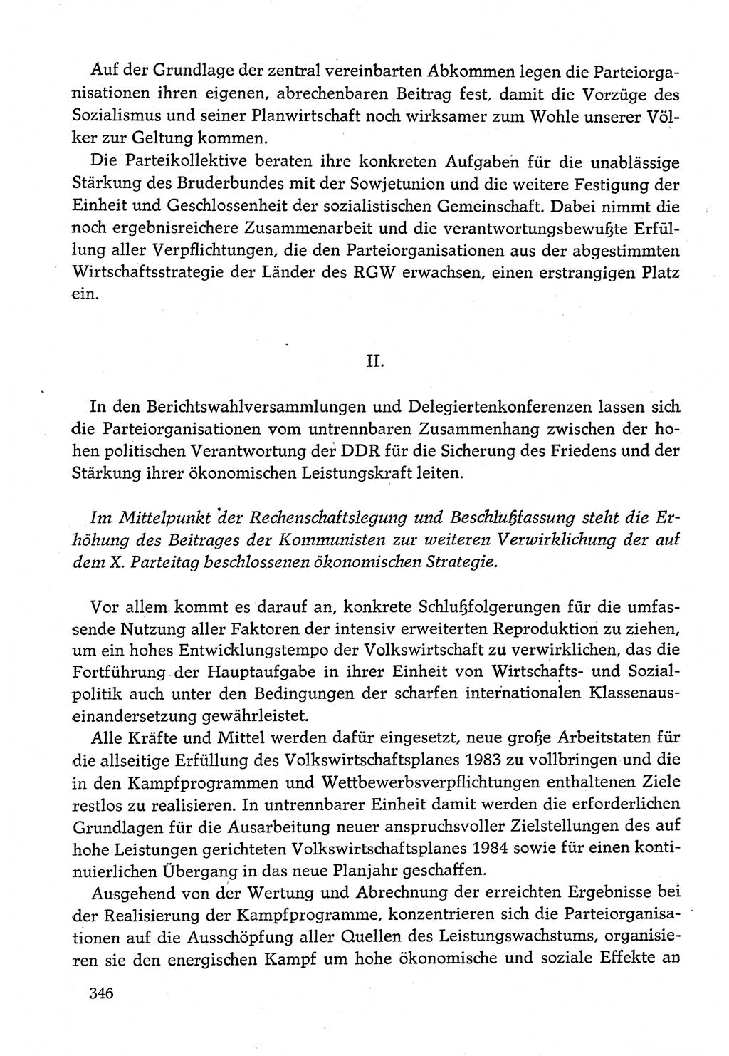 Dokumente der Sozialistischen Einheitspartei Deutschlands (SED) [Deutsche Demokratische Republik (DDR)] 1982-1983, Seite 346 (Dok. SED DDR 1982-1983, S. 346)