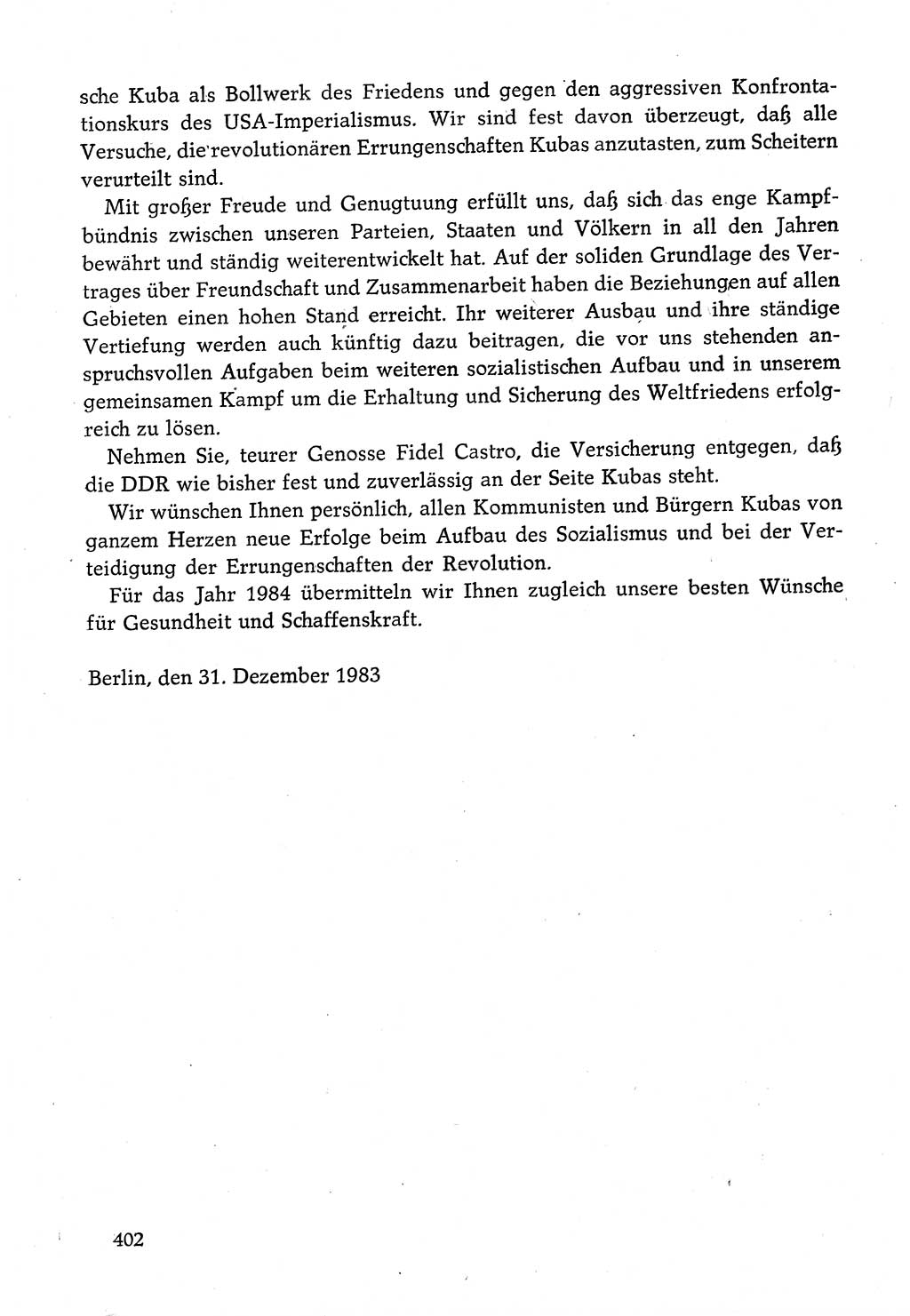 Dokumente der Sozialistischen Einheitspartei Deutschlands (SED) [Deutsche Demokratische Republik (DDR)] 1982-1983, Seite 402 (Dok. SED DDR 1982-1983, S. 402)