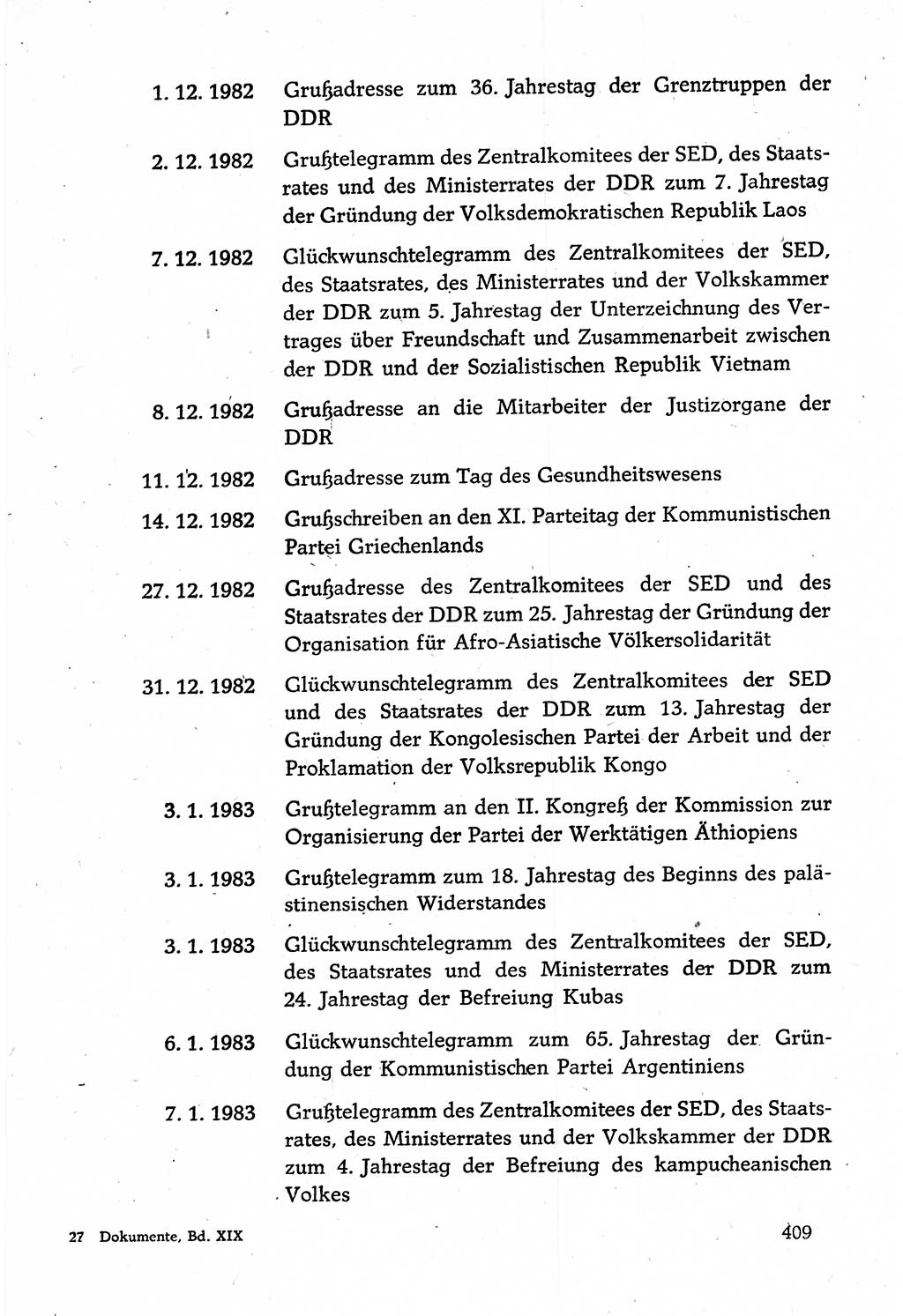 Dokumente der Sozialistischen Einheitspartei Deutschlands (SED) [Deutsche Demokratische Republik (DDR)] 1982-1983, Seite 409 (Dok. SED DDR 1982-1983, S. 409)