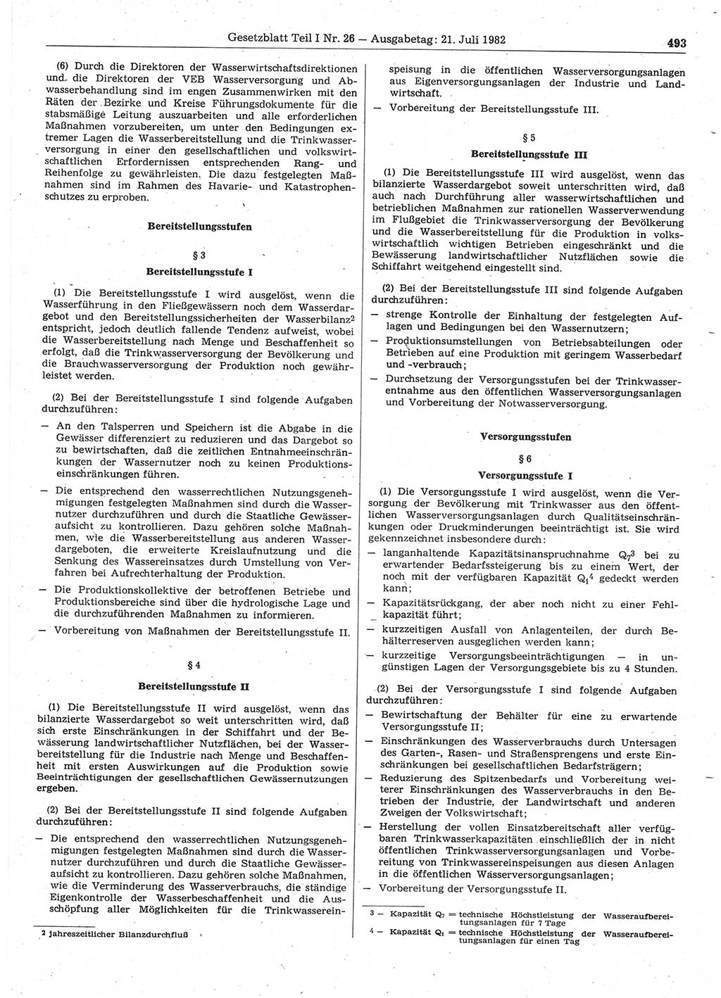 Gesetzblatt (GBl.) der Deutschen Demokratischen Republik (DDR) Teil Ⅰ 1982, Seite 493 (GBl. DDR Ⅰ 1982, S. 493)