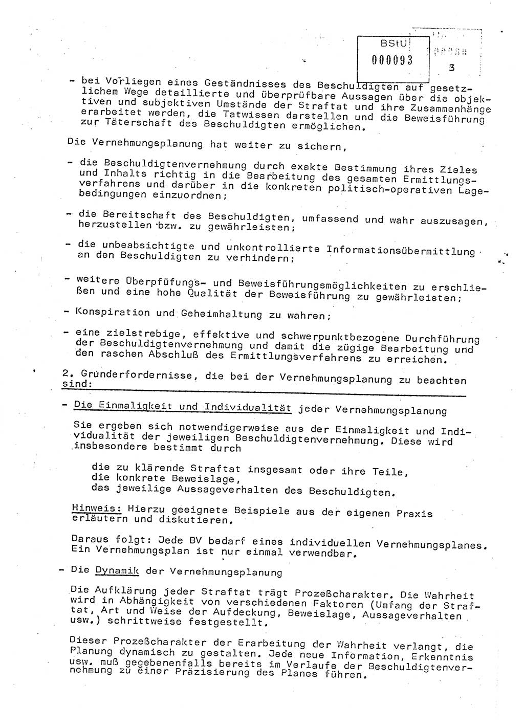 Hinweise Lektion Ministerium für Staatssicherheit (MfS) [Deutsche Demokratische Republik (DDR)], Hauptabteilung (HA) Ⅸ, Vertrauliche Verschlußsache (VVS) o014-409/82, Berlin 1982, Seite 3 (Hinw. Lekt. MfS DDR HA Ⅸ VVS o014-409/82 1982, S. 3)