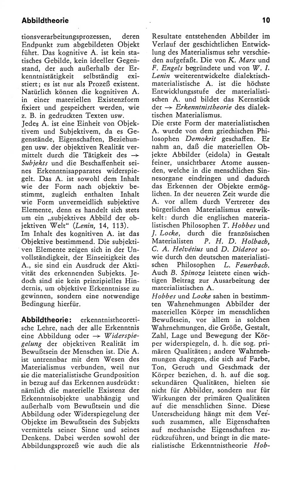 Kleines Wörterbuch der marxistisch-leninistischen Philosophie [Deutsche Demokratische Republik (DDR)] 1982, Seite 10 (Kl. Wb. ML Phil. DDR 1982, S. 10)