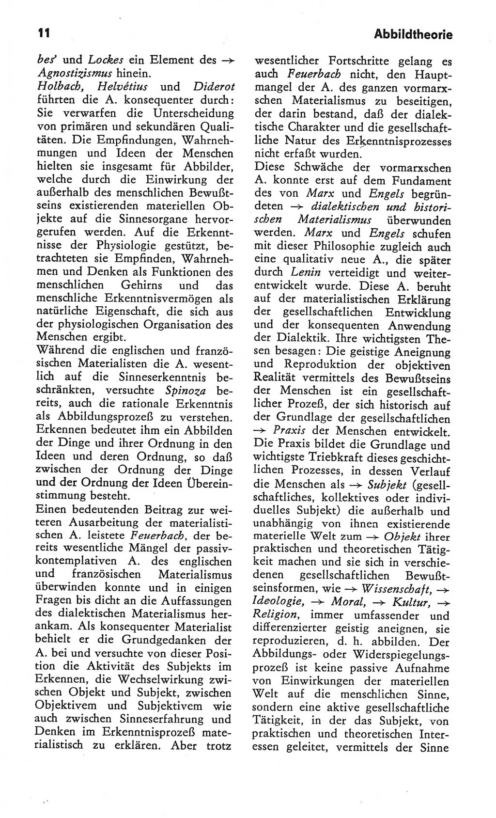 Kleines Wörterbuch der marxistisch-leninistischen Philosophie [Deutsche Demokratische Republik (DDR)] 1982, Seite 11 (Kl. Wb. ML Phil. DDR 1982, S. 11)