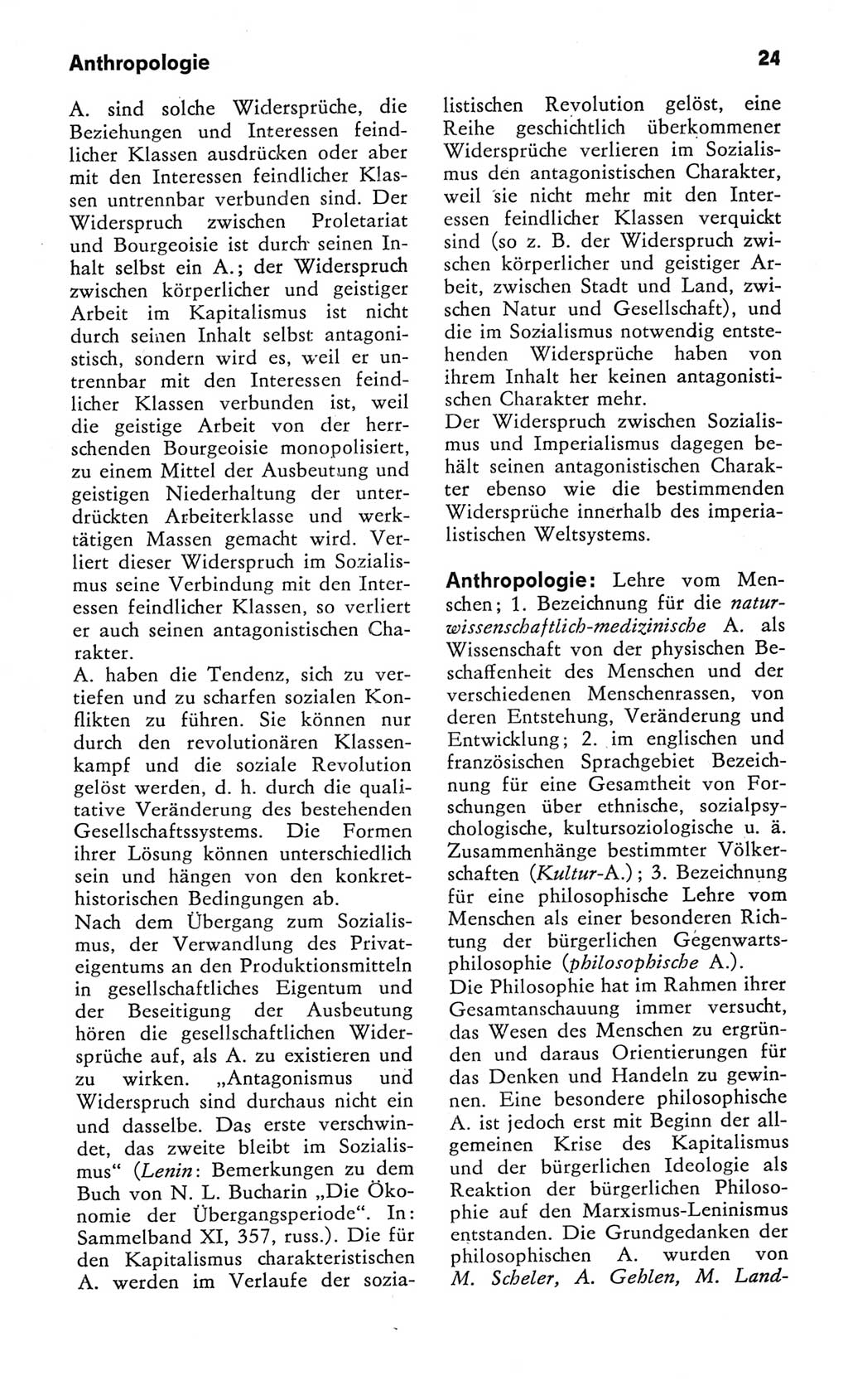 Kleines Wörterbuch der marxistisch-leninistischen Philosophie [Deutsche Demokratische Republik (DDR)] 1982, Seite 24 (Kl. Wb. ML Phil. DDR 1982, S. 24)
