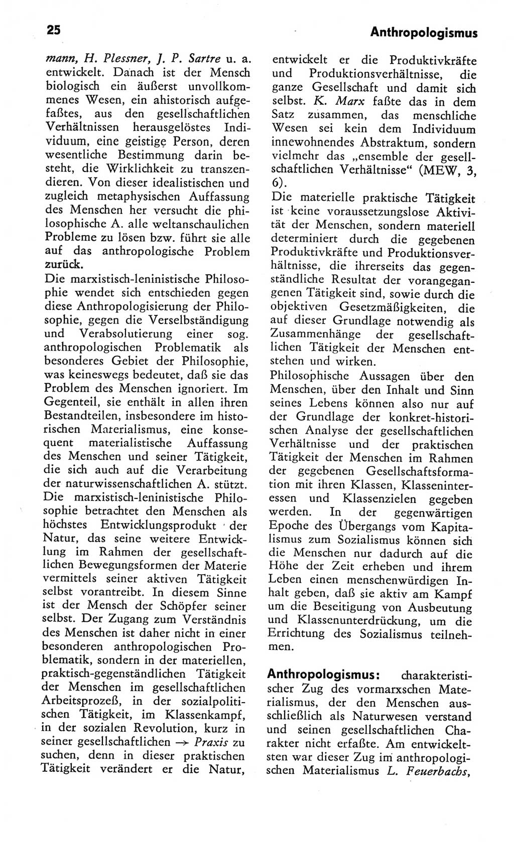 Kleines Wörterbuch der marxistisch-leninistischen Philosophie [Deutsche Demokratische Republik (DDR)] 1982, Seite 25 (Kl. Wb. ML Phil. DDR 1982, S. 25)