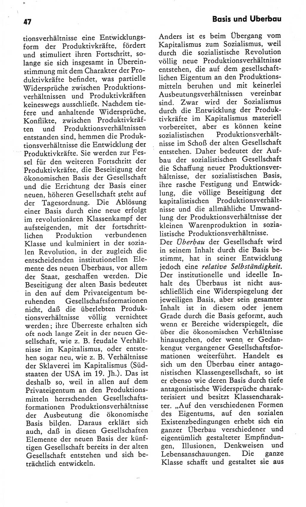 Kleines Wörterbuch der marxistisch-leninistischen Philosophie [Deutsche Demokratische Republik (DDR)] 1982, Seite 47 (Kl. Wb. ML Phil. DDR 1982, S. 47)