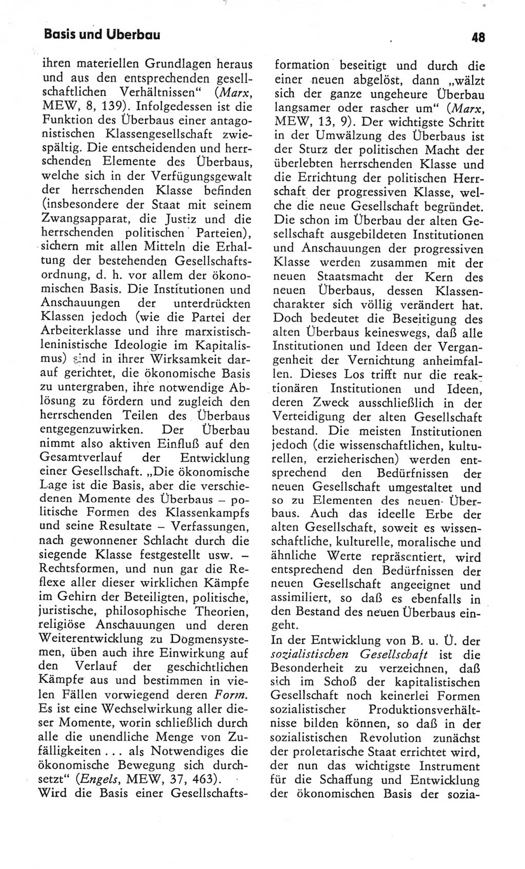 Kleines Wörterbuch der marxistisch-leninistischen Philosophie [Deutsche Demokratische Republik (DDR)] 1982, Seite 48 (Kl. Wb. ML Phil. DDR 1982, S. 48)