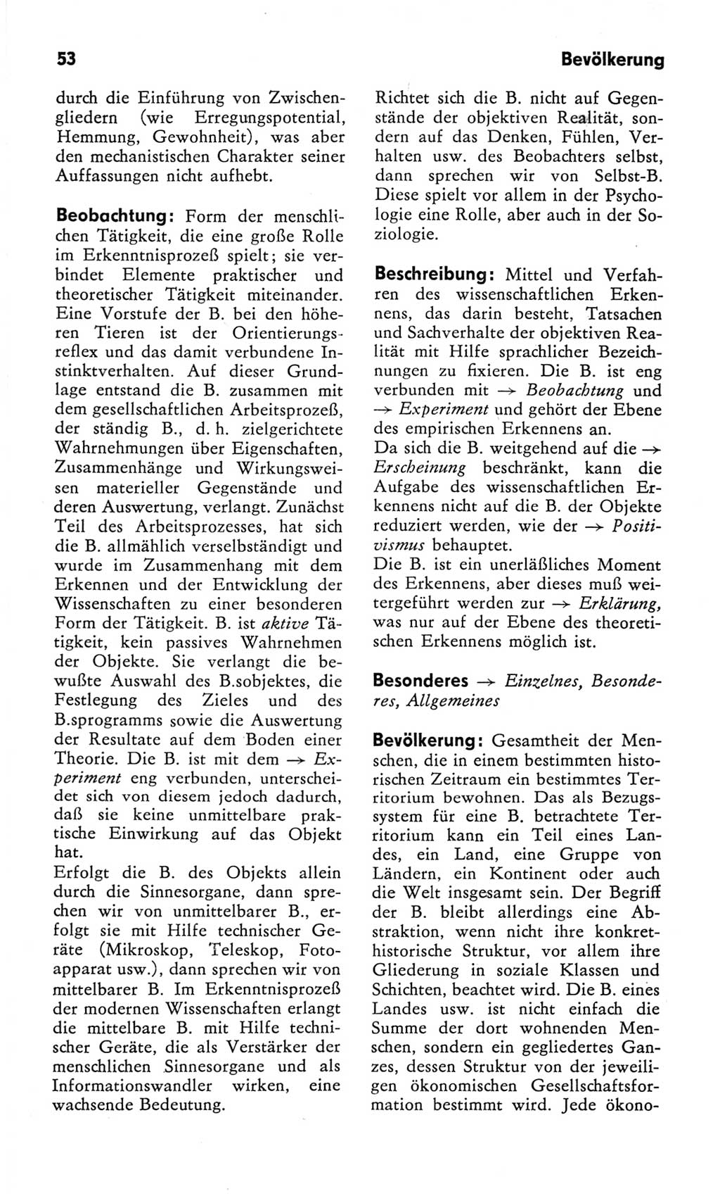 Kleines Wörterbuch der marxistisch-leninistischen Philosophie [Deutsche Demokratische Republik (DDR)] 1982, Seite 53 (Kl. Wb. ML Phil. DDR 1982, S. 53)