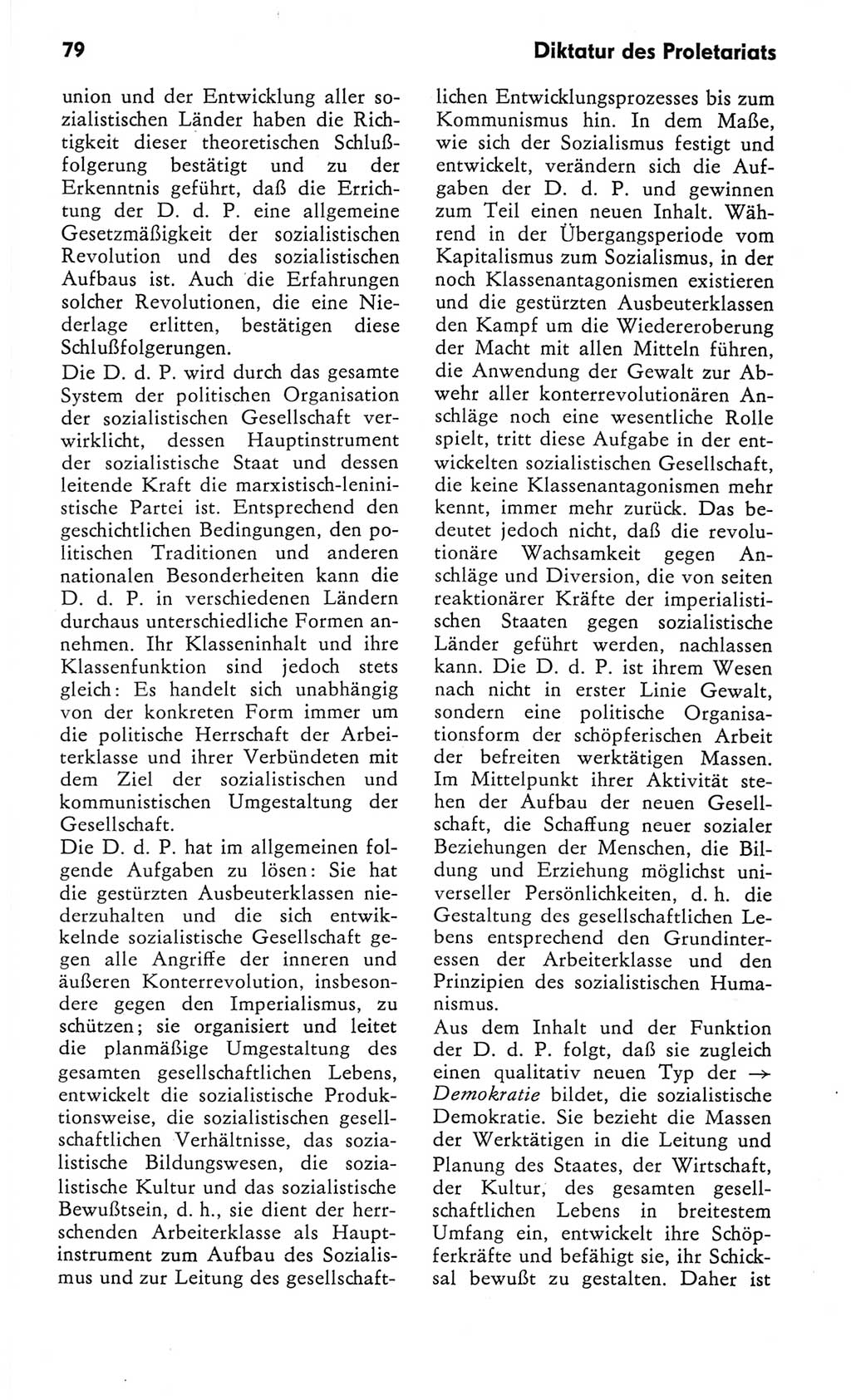 Kleines Wörterbuch der marxistisch-leninistischen Philosophie [Deutsche Demokratische Republik (DDR)] 1982, Seite 79 (Kl. Wb. ML Phil. DDR 1982, S. 79)