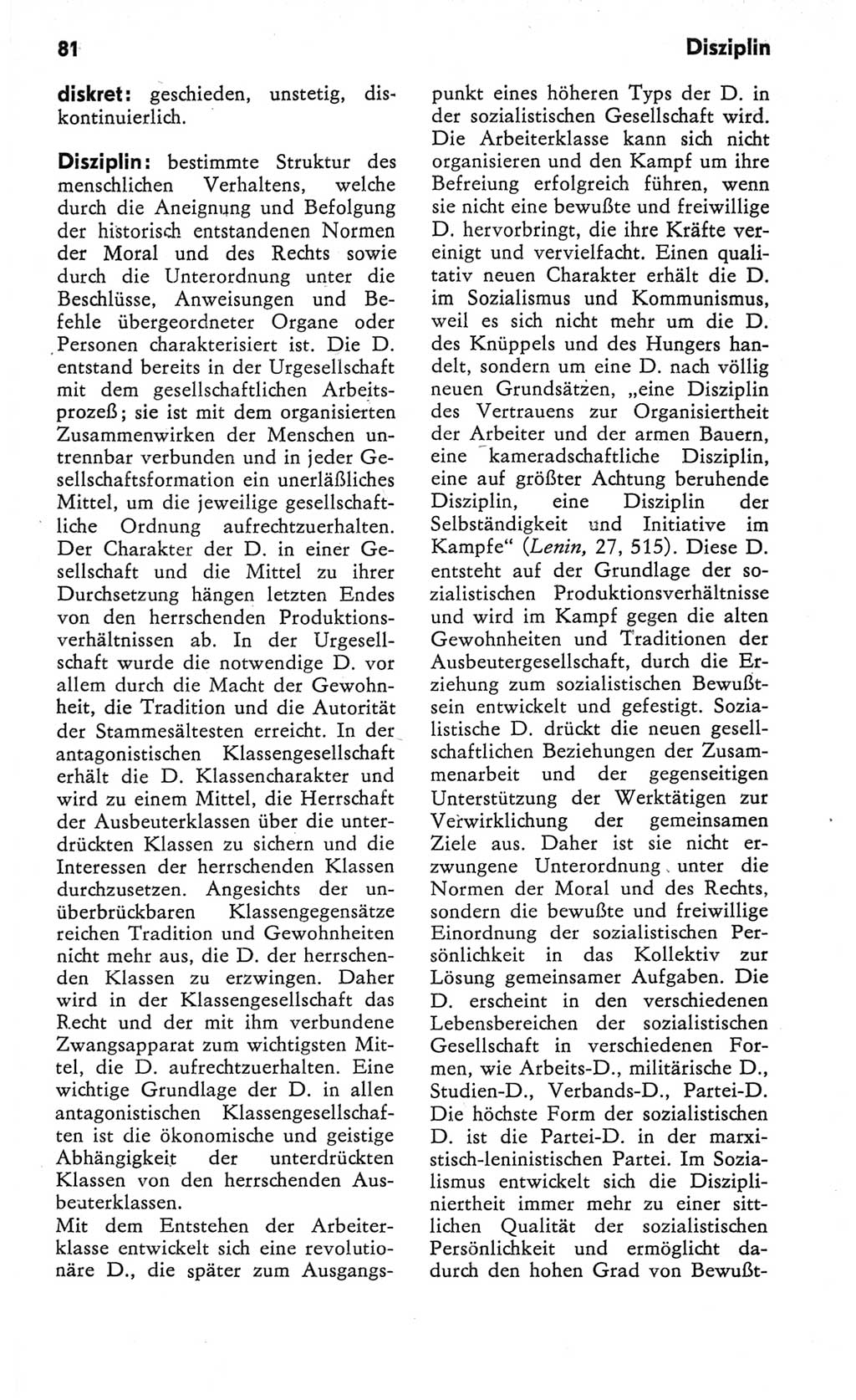 Kleines Wörterbuch der marxistisch-leninistischen Philosophie [Deutsche Demokratische Republik (DDR)] 1982, Seite 81 (Kl. Wb. ML Phil. DDR 1982, S. 81)