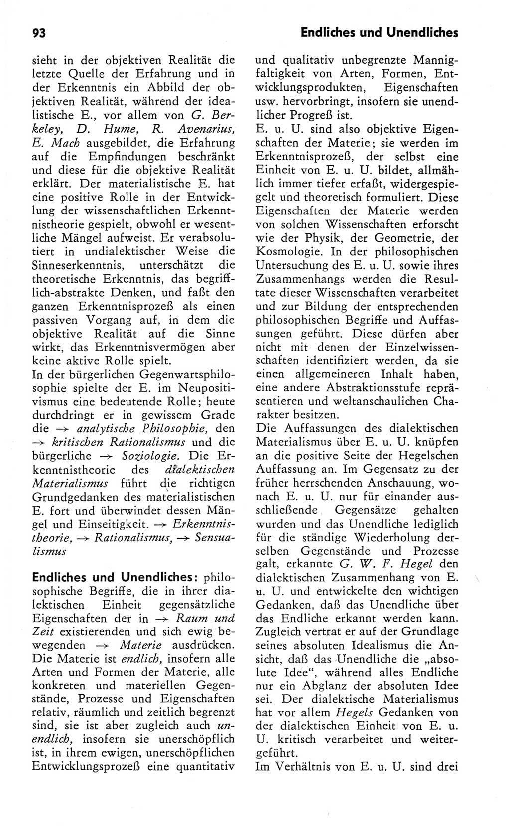 Kleines Wörterbuch der marxistisch-leninistischen Philosophie [Deutsche Demokratische Republik (DDR)] 1982, Seite 93 (Kl. Wb. ML Phil. DDR 1982, S. 93)