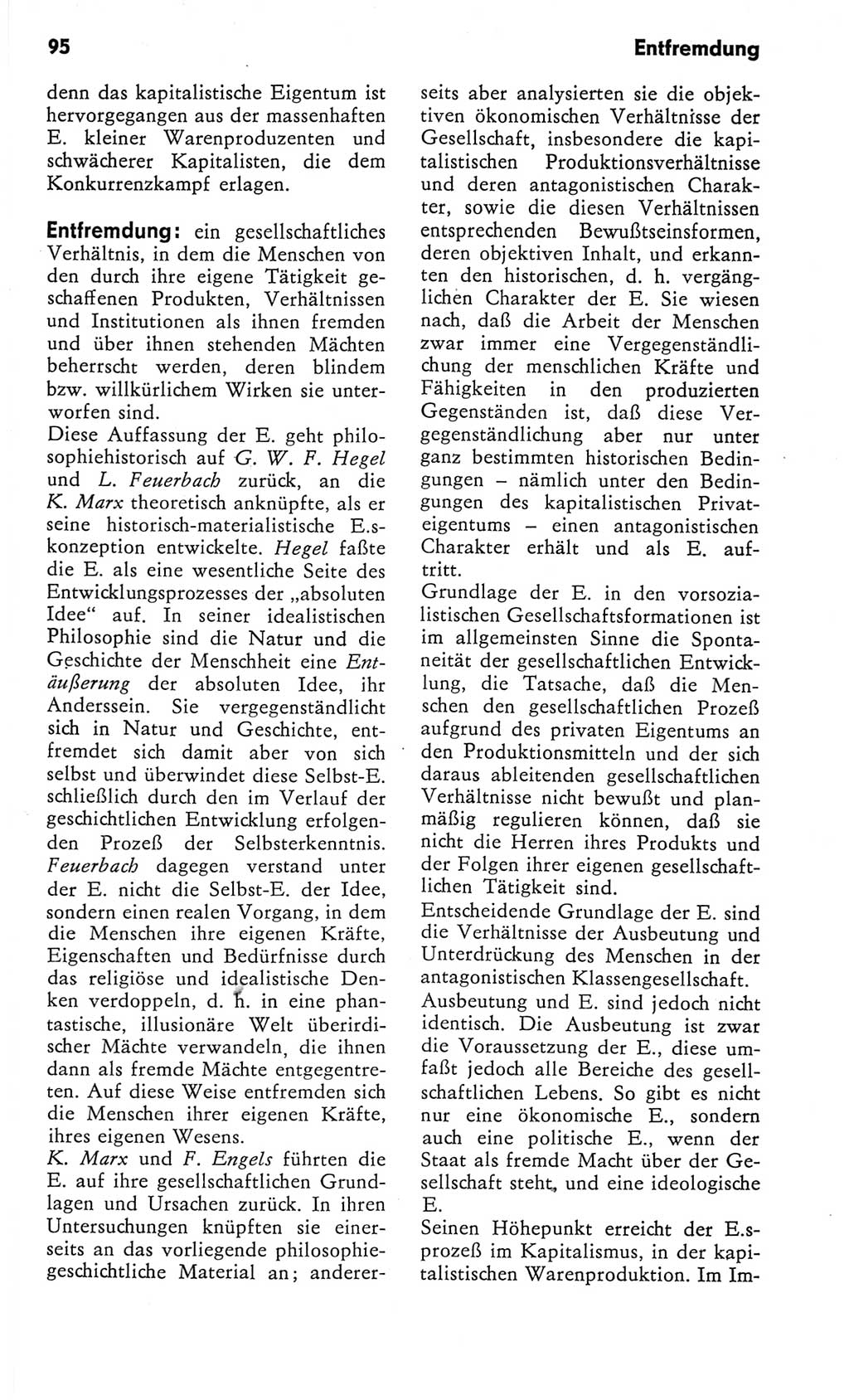 Kleines Wörterbuch der marxistisch-leninistischen Philosophie [Deutsche Demokratische Republik (DDR)] 1982, Seite 95 (Kl. Wb. ML Phil. DDR 1982, S. 95)
