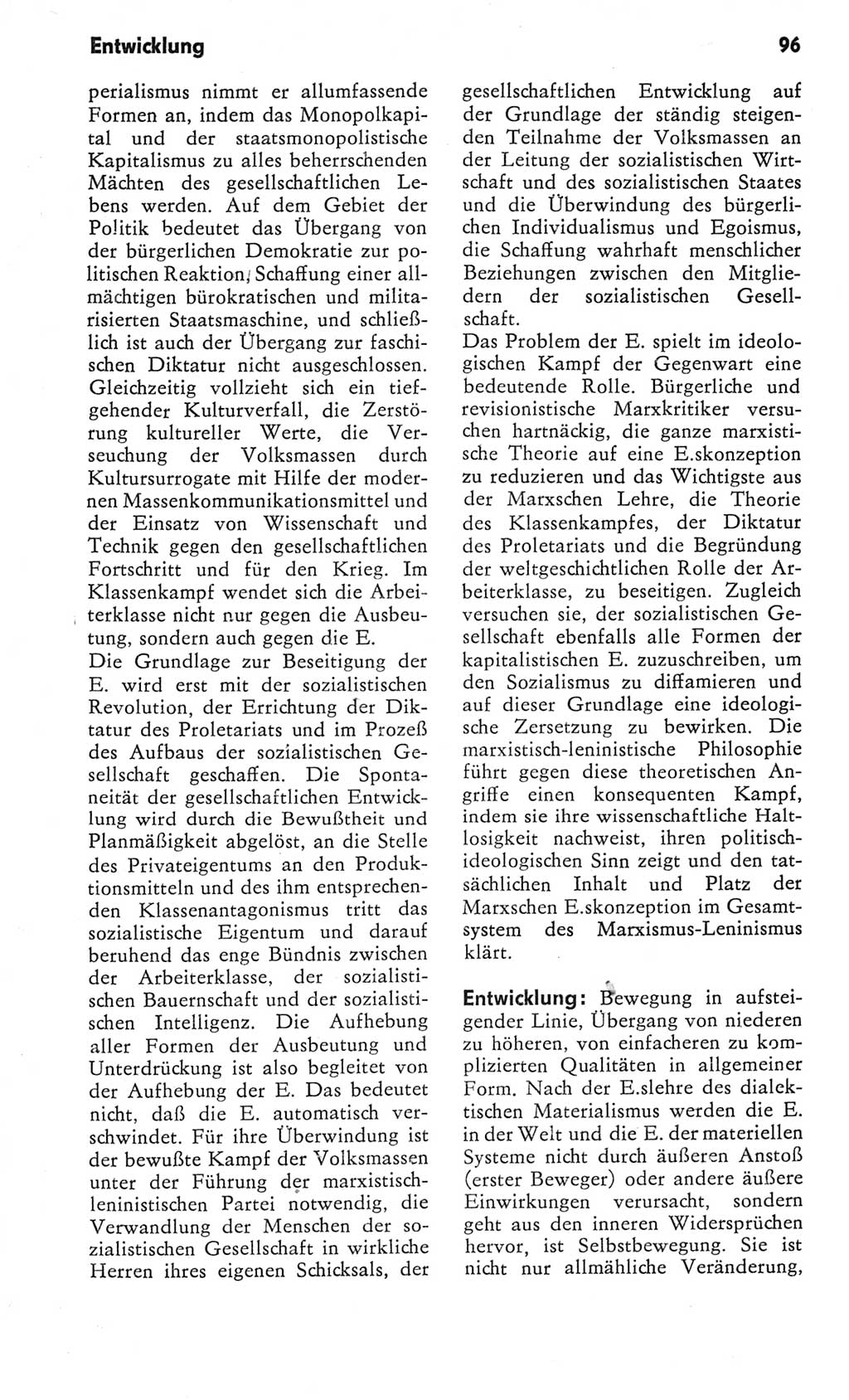 Kleines Wörterbuch der marxistisch-leninistischen Philosophie [Deutsche Demokratische Republik (DDR)] 1982, Seite 96 (Kl. Wb. ML Phil. DDR 1982, S. 96)