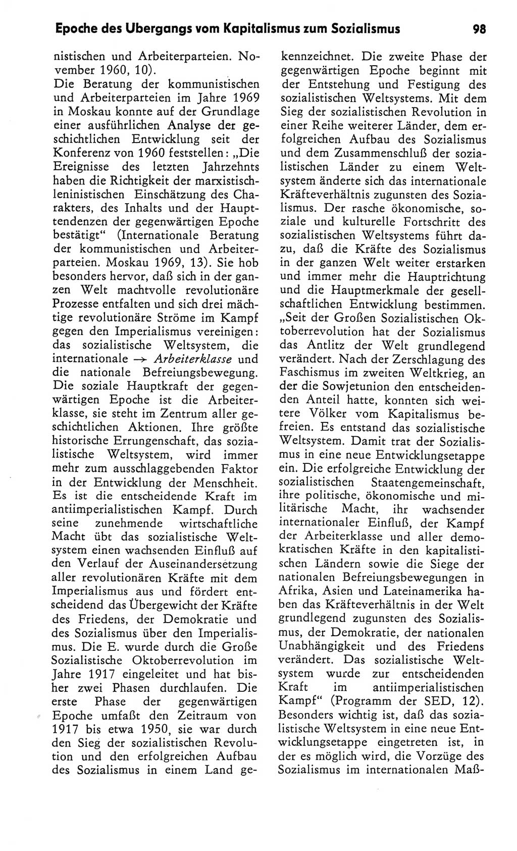 Kleines Wörterbuch der marxistisch-leninistischen Philosophie [Deutsche Demokratische Republik (DDR)] 1982, Seite 98 (Kl. Wb. ML Phil. DDR 1982, S. 98)