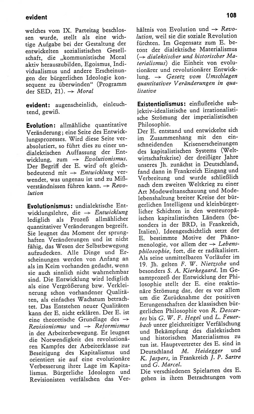 Kleines Wörterbuch der marxistisch-leninistischen Philosophie [Deutsche Demokratische Republik (DDR)] 1982, Seite 108 (Kl. Wb. ML Phil. DDR 1982, S. 108)