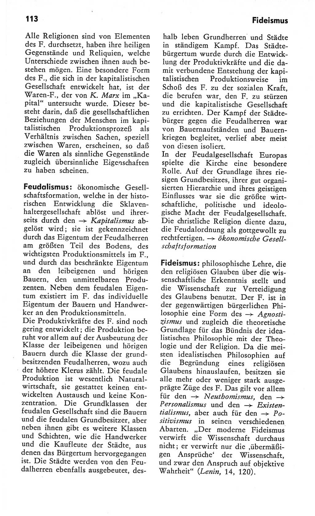 Kleines Wörterbuch der marxistisch-leninistischen Philosophie [Deutsche Demokratische Republik (DDR)] 1982, Seite 113 (Kl. Wb. ML Phil. DDR 1982, S. 113)
