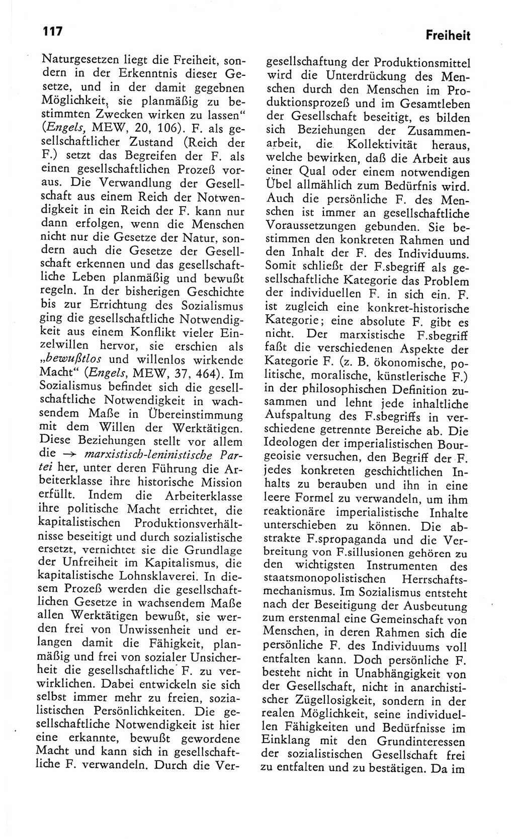 Kleines Wörterbuch der marxistisch-leninistischen Philosophie [Deutsche Demokratische Republik (DDR)] 1982, Seite 117 (Kl. Wb. ML Phil. DDR 1982, S. 117)