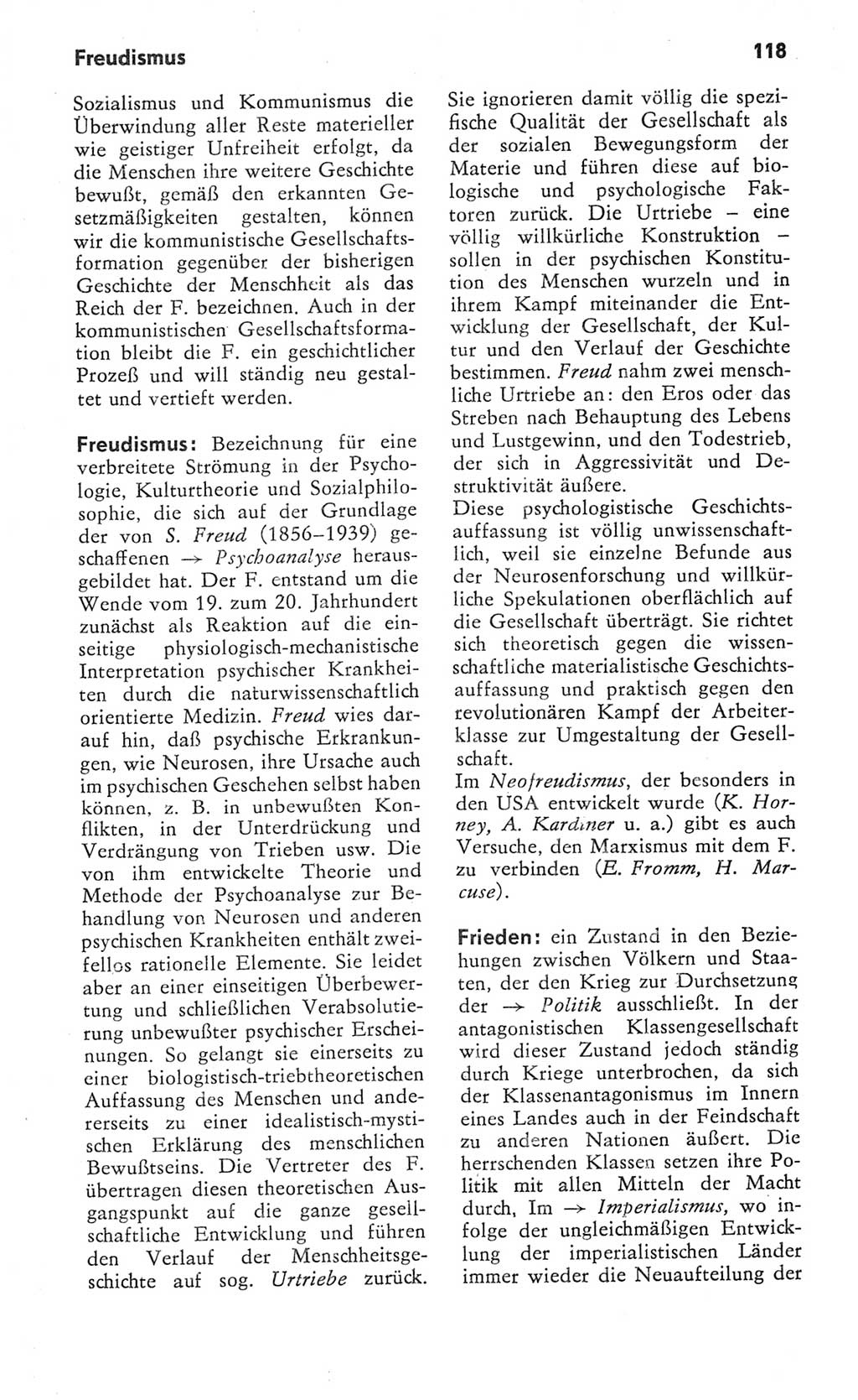 Kleines Wörterbuch der marxistisch-leninistischen Philosophie [Deutsche Demokratische Republik (DDR)] 1982, Seite 118 (Kl. Wb. ML Phil. DDR 1982, S. 118)