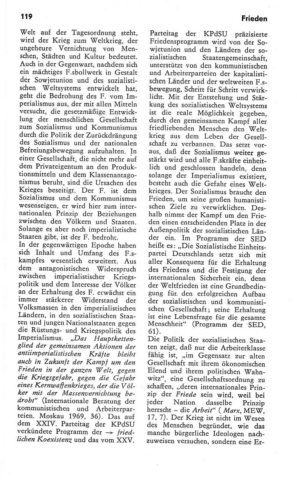 Kleines Wörterbuch der marxistisch-leninistischen Philosophie [Deutsche Demokratische Republik (DDR)] 1982, Seite 119 (Kl. Wb. ML Phil. DDR 1982, S. 119)