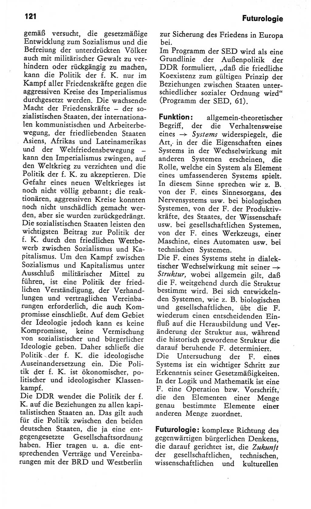 Kleines Wörterbuch der marxistisch-leninistischen Philosophie [Deutsche Demokratische Republik (DDR)] 1982, Seite 121 (Kl. Wb. ML Phil. DDR 1982, S. 121)
