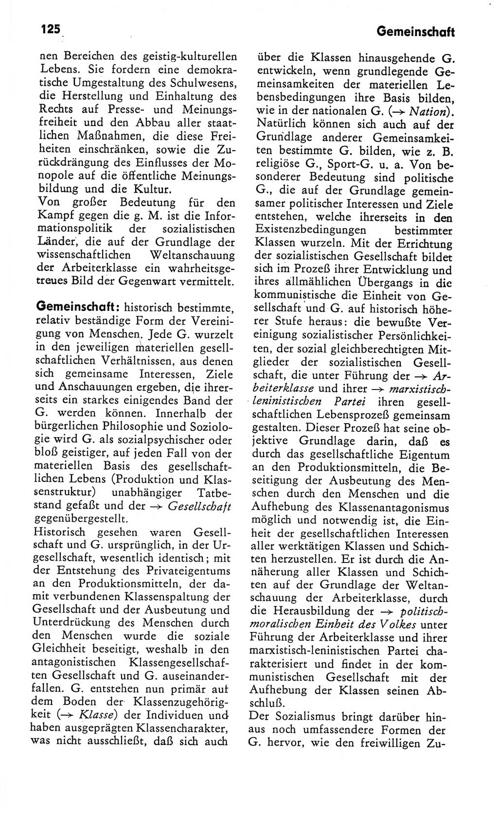 Kleines Wörterbuch der marxistisch-leninistischen Philosophie [Deutsche Demokratische Republik (DDR)] 1982, Seite 125 (Kl. Wb. ML Phil. DDR 1982, S. 125)
